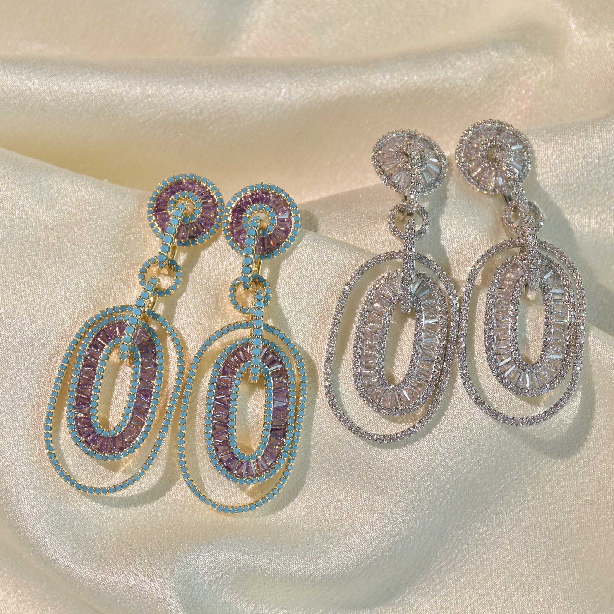 Shine Bound Ovals Earrings
