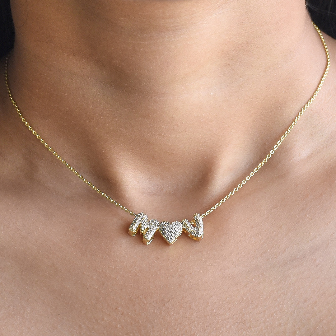 Couple Initial Necklace | Personalised Love Pendant with Heart Charm