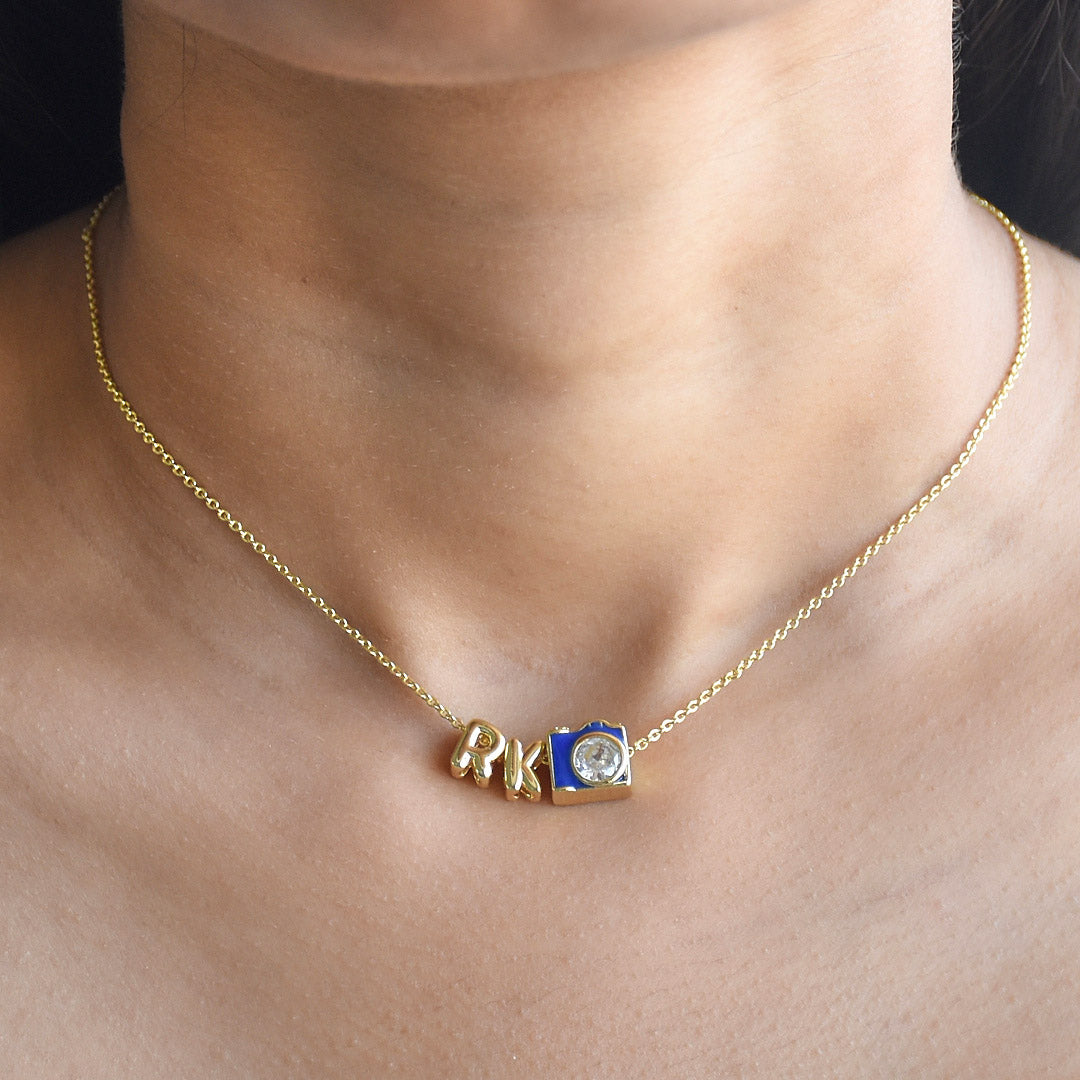 Cute Name Charms Necklace | Custom Letter & Symbol Chain