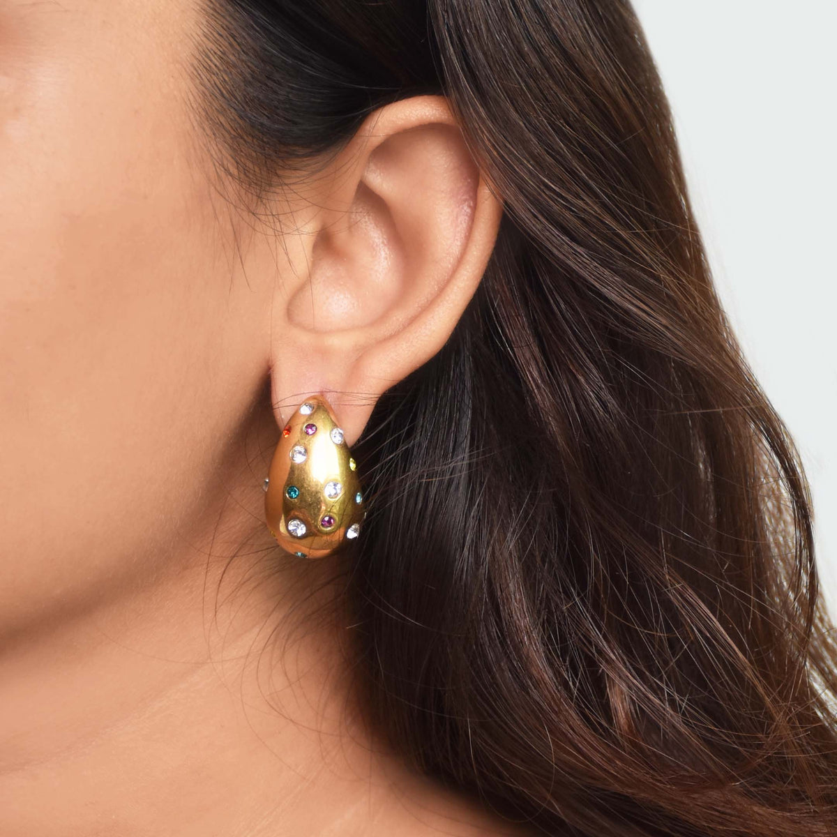 Studded Teardrop Earrings