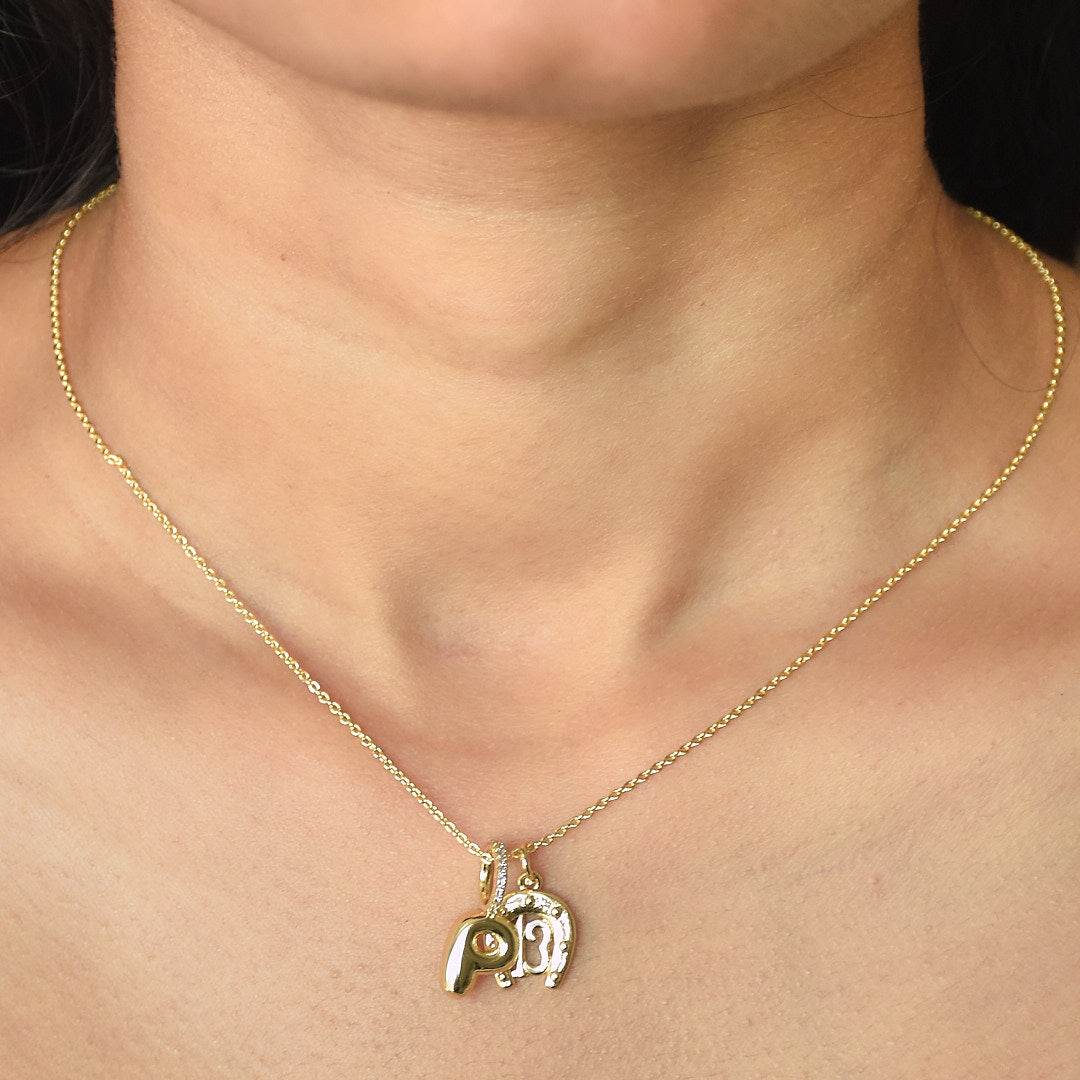 Dainty Alphabet Charm Necklace | Personalised Dangling Initial Pendant