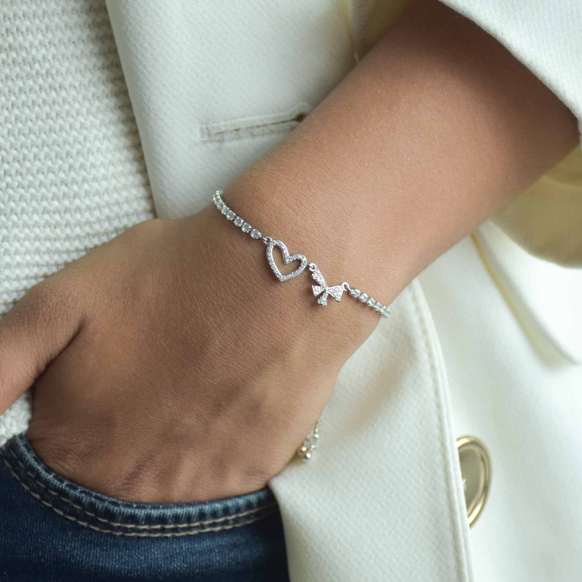 Heart Bow Bracelet