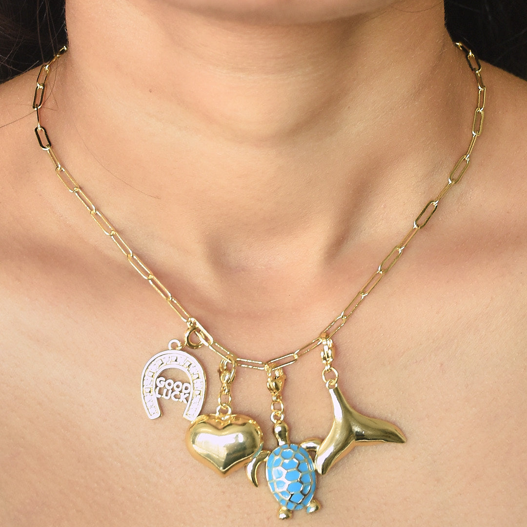 Personalized Link Chain Charm Necklace/Bracelet