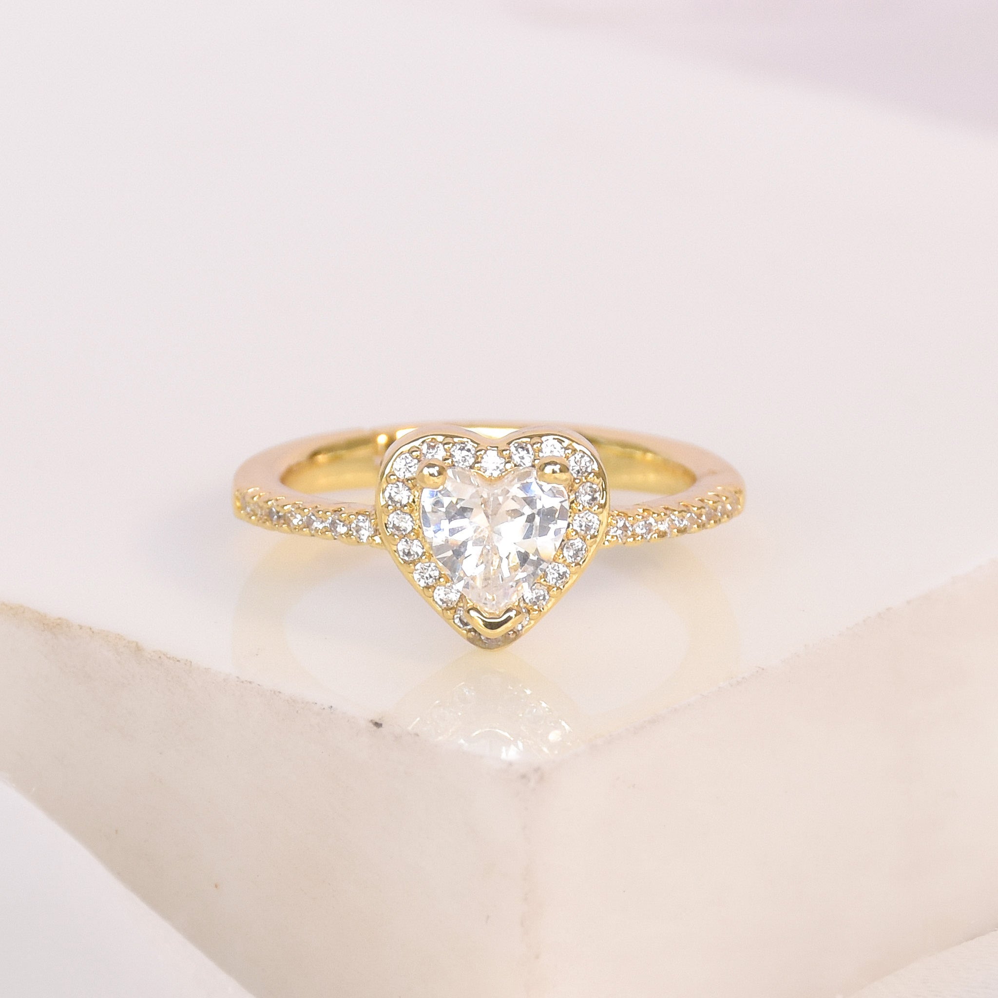 Classic Heart Diamond Ring