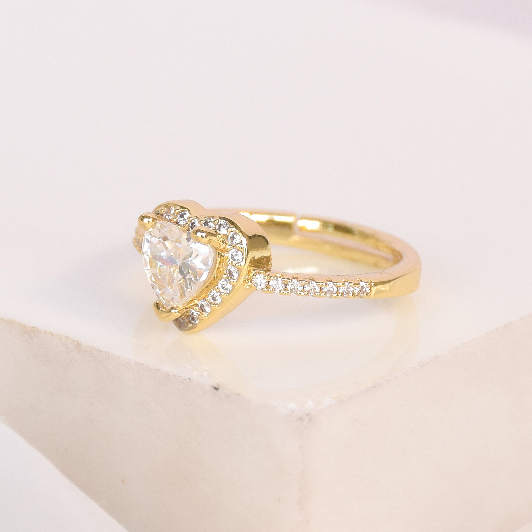 Classic Heart Diamond Ring