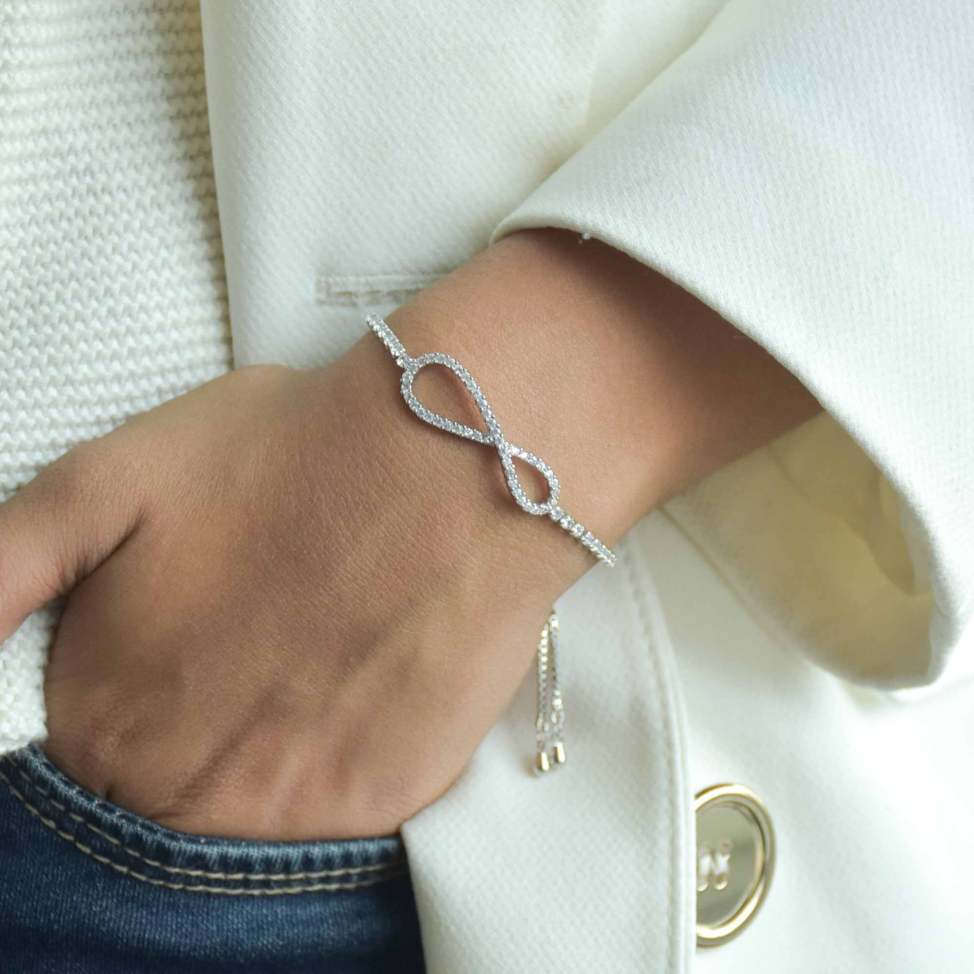 Studded Infinity Bracelet