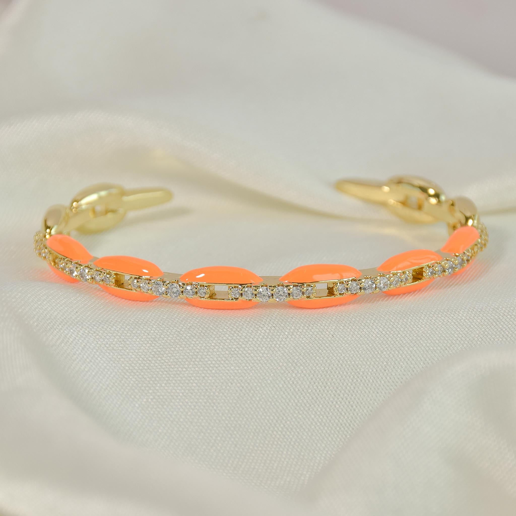 Interlinked Rhinestone Bangle