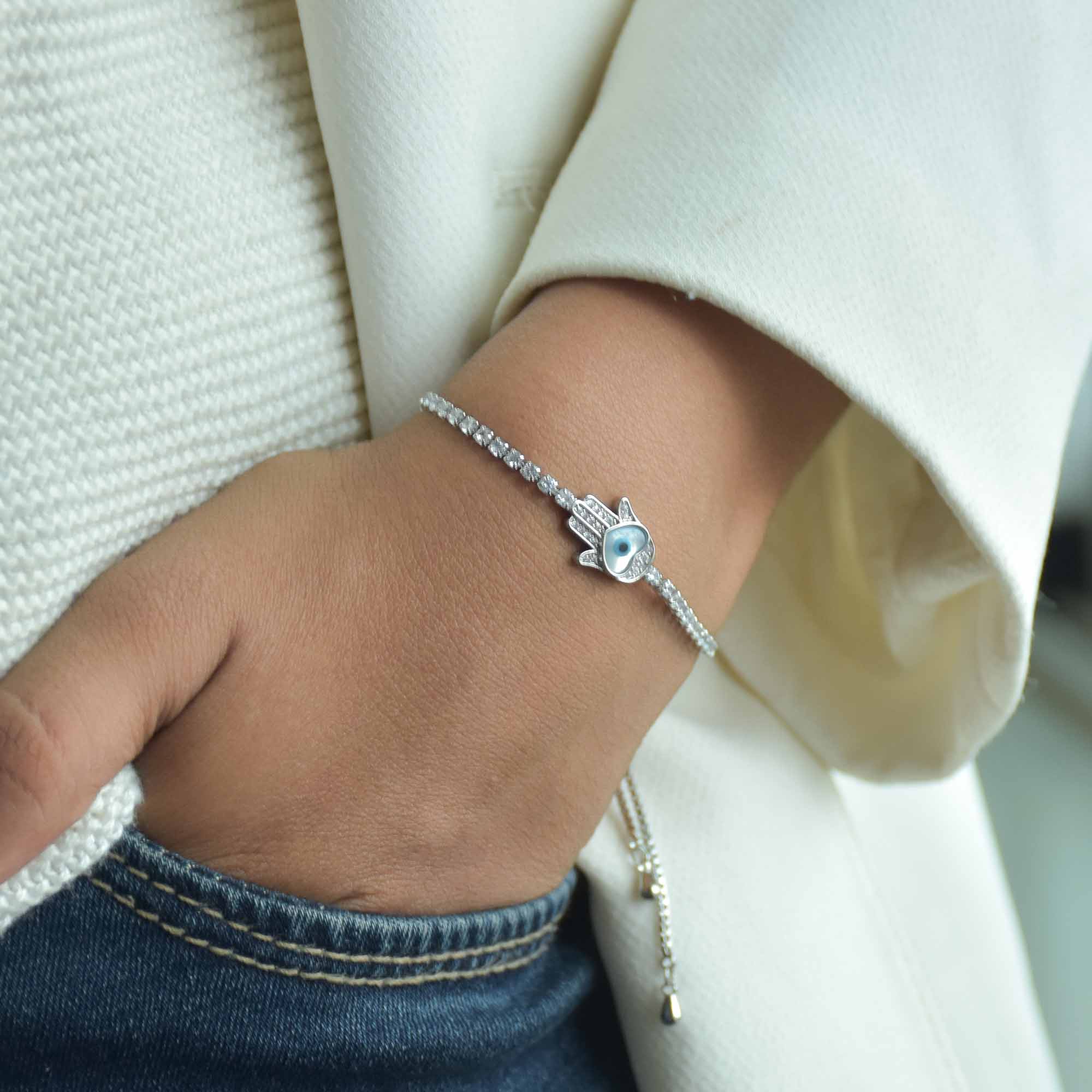 Hamsa Heart Bracelet