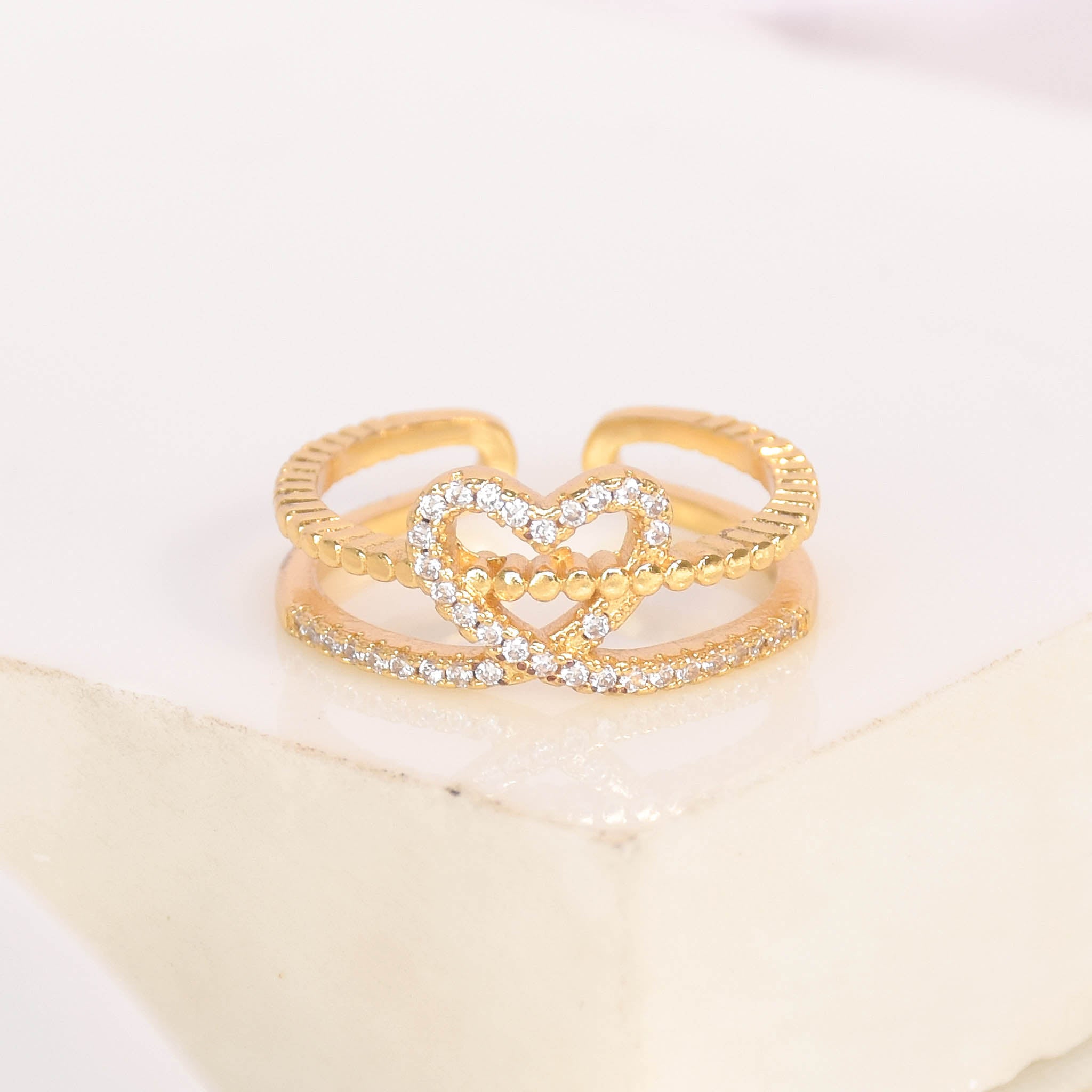 Dainty Heartline Ring