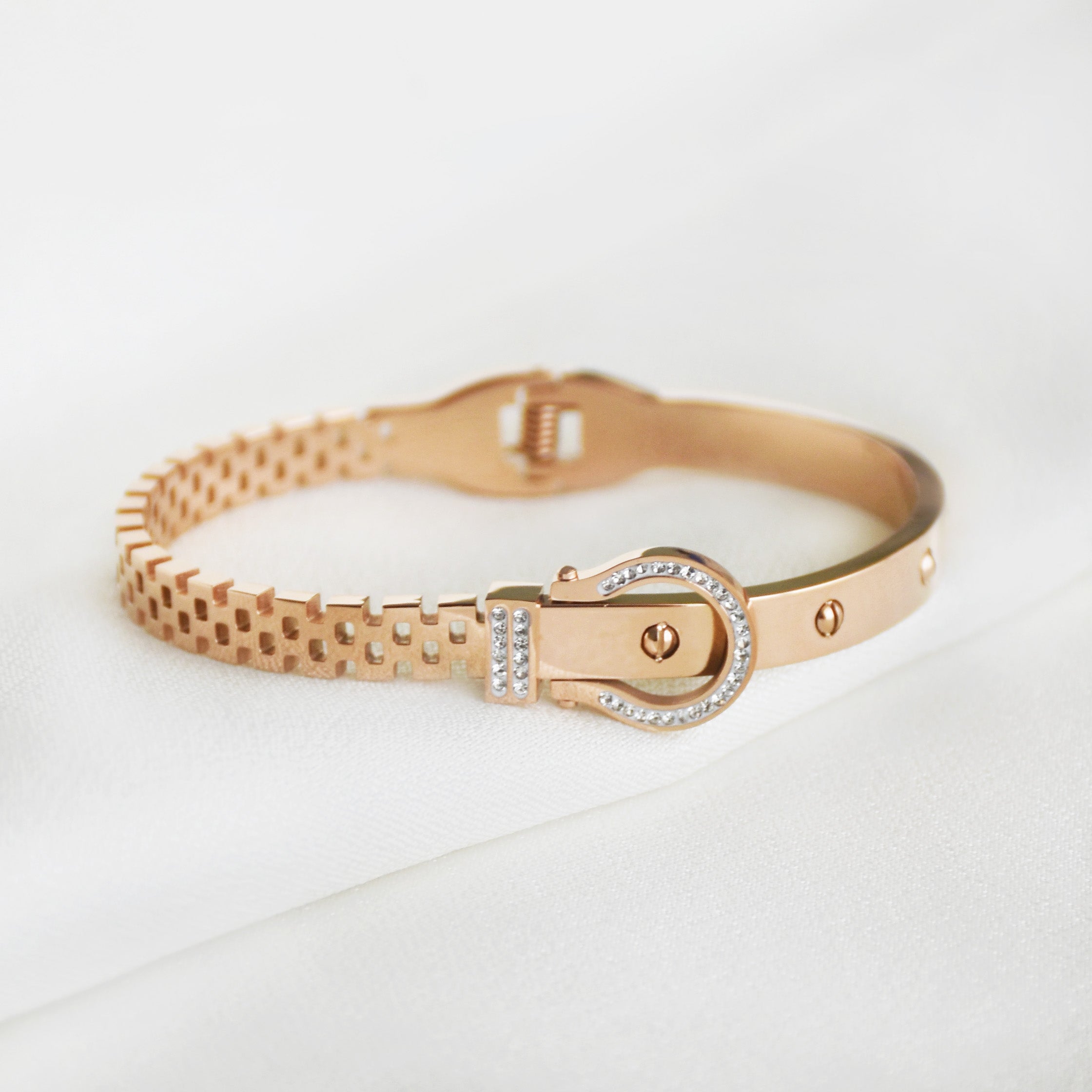 Studded Chain Belt Bangle