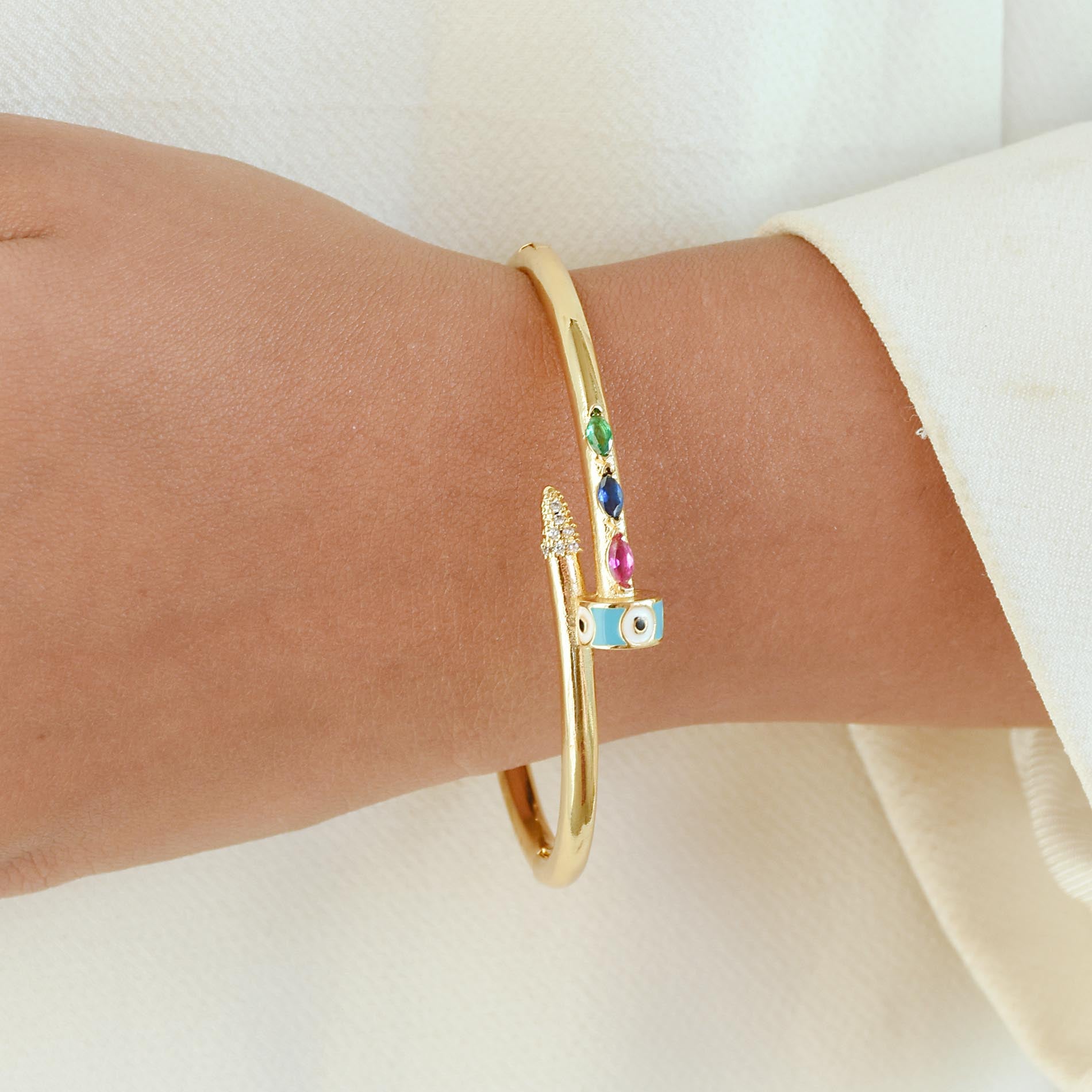 Evil Eye Nail Bangle