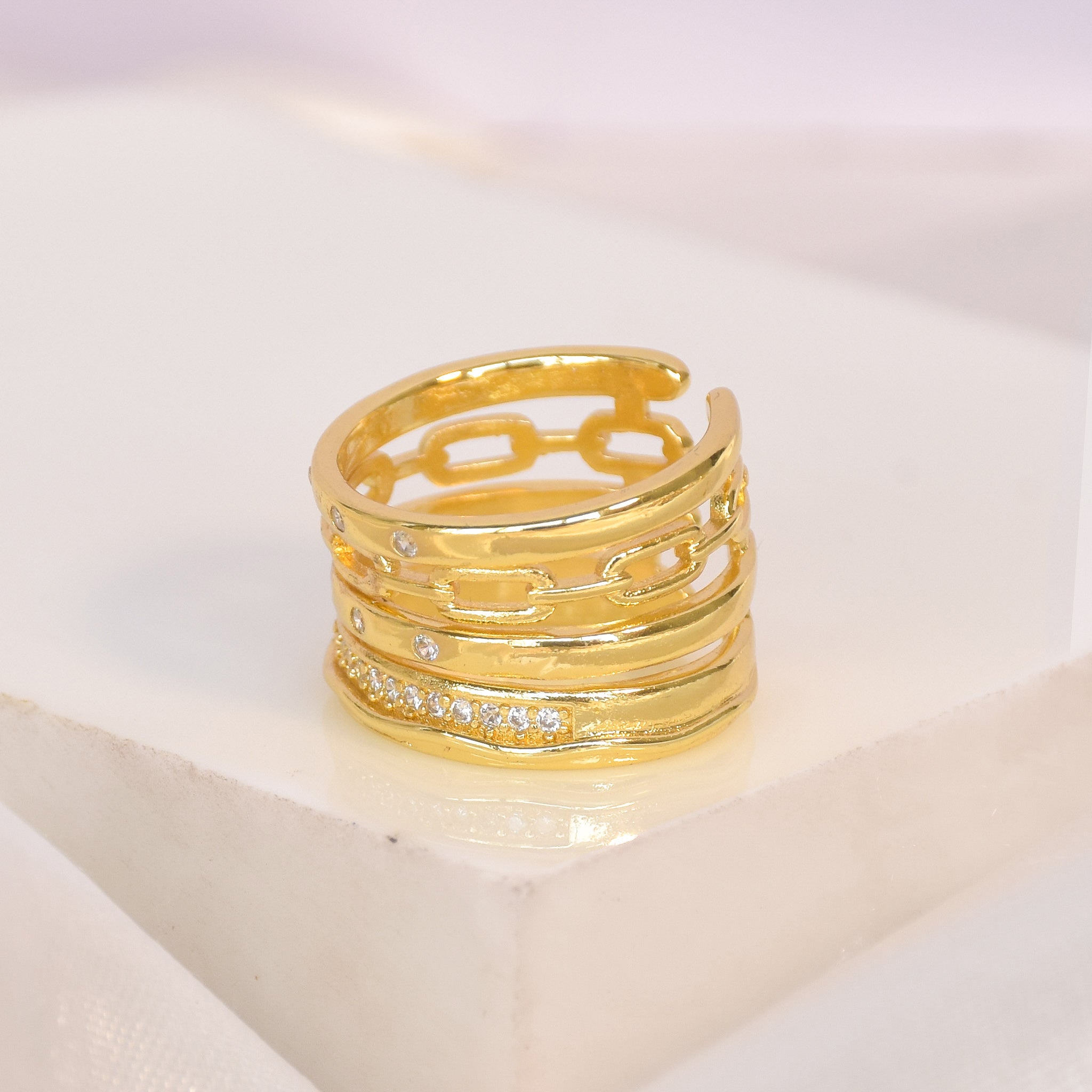 Shimmer Stack Ring