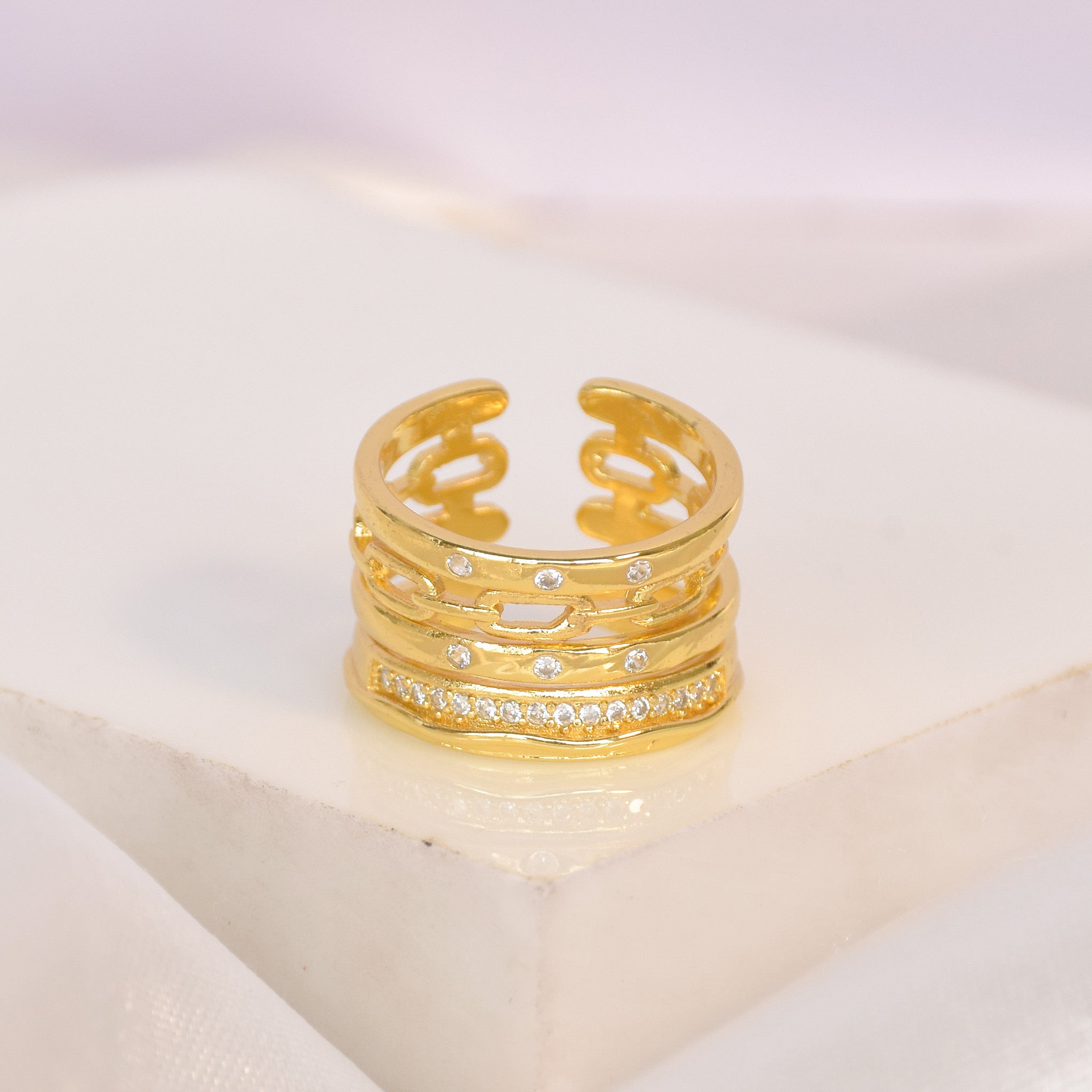 Shimmer Stack Ring