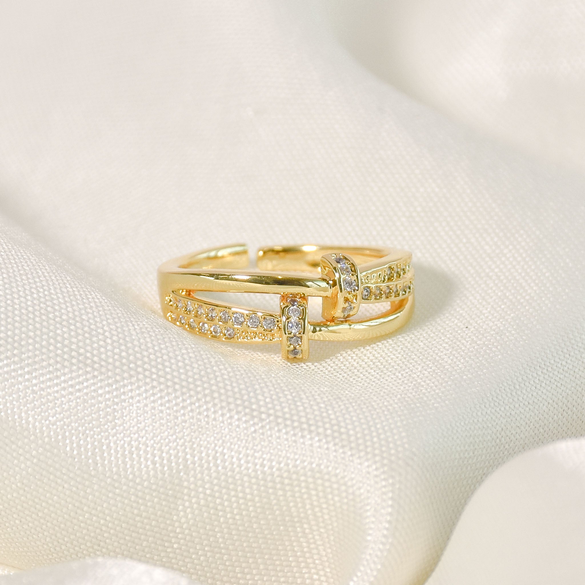 Defined Edgy Nail Ring