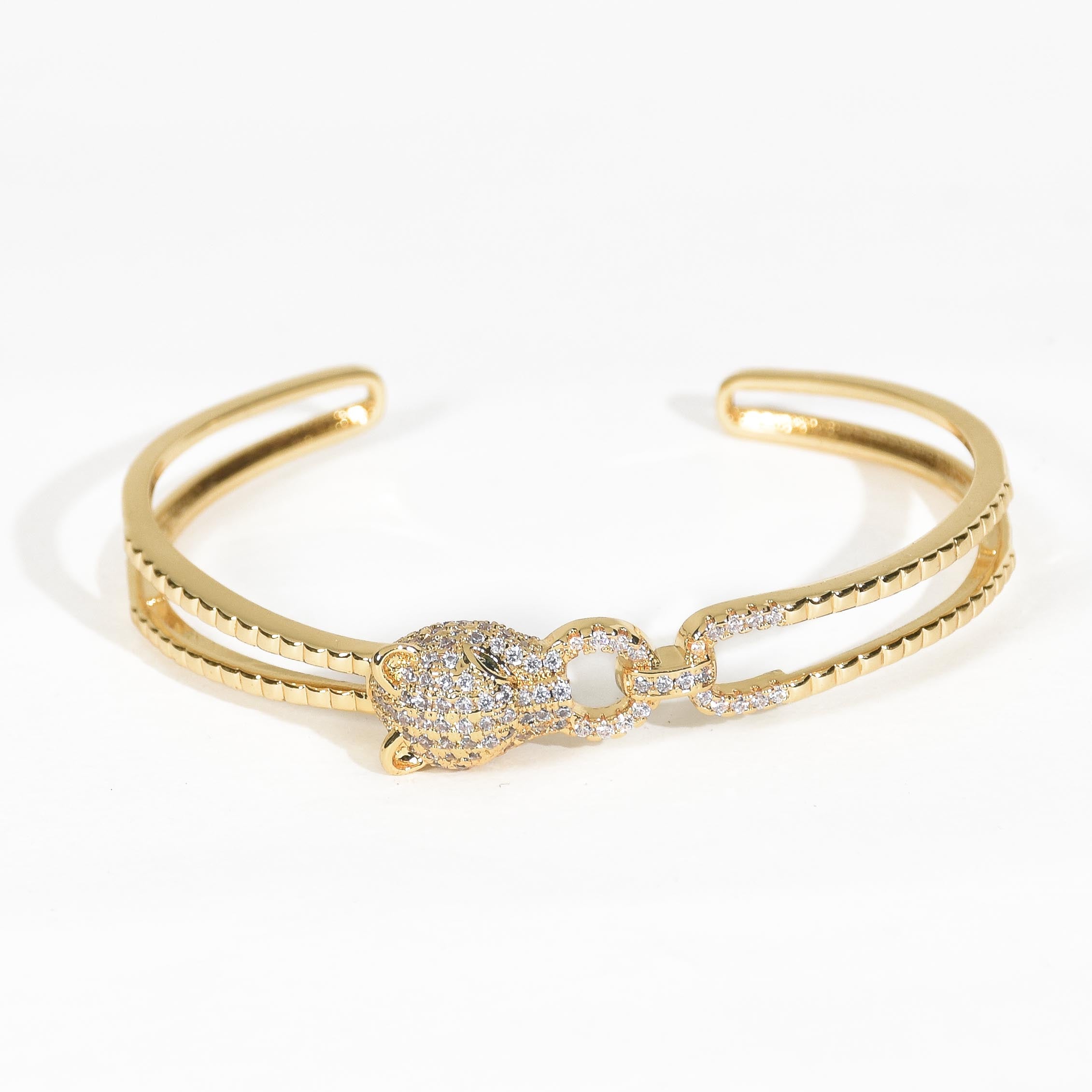 Single Cheetah Cuff Bangle