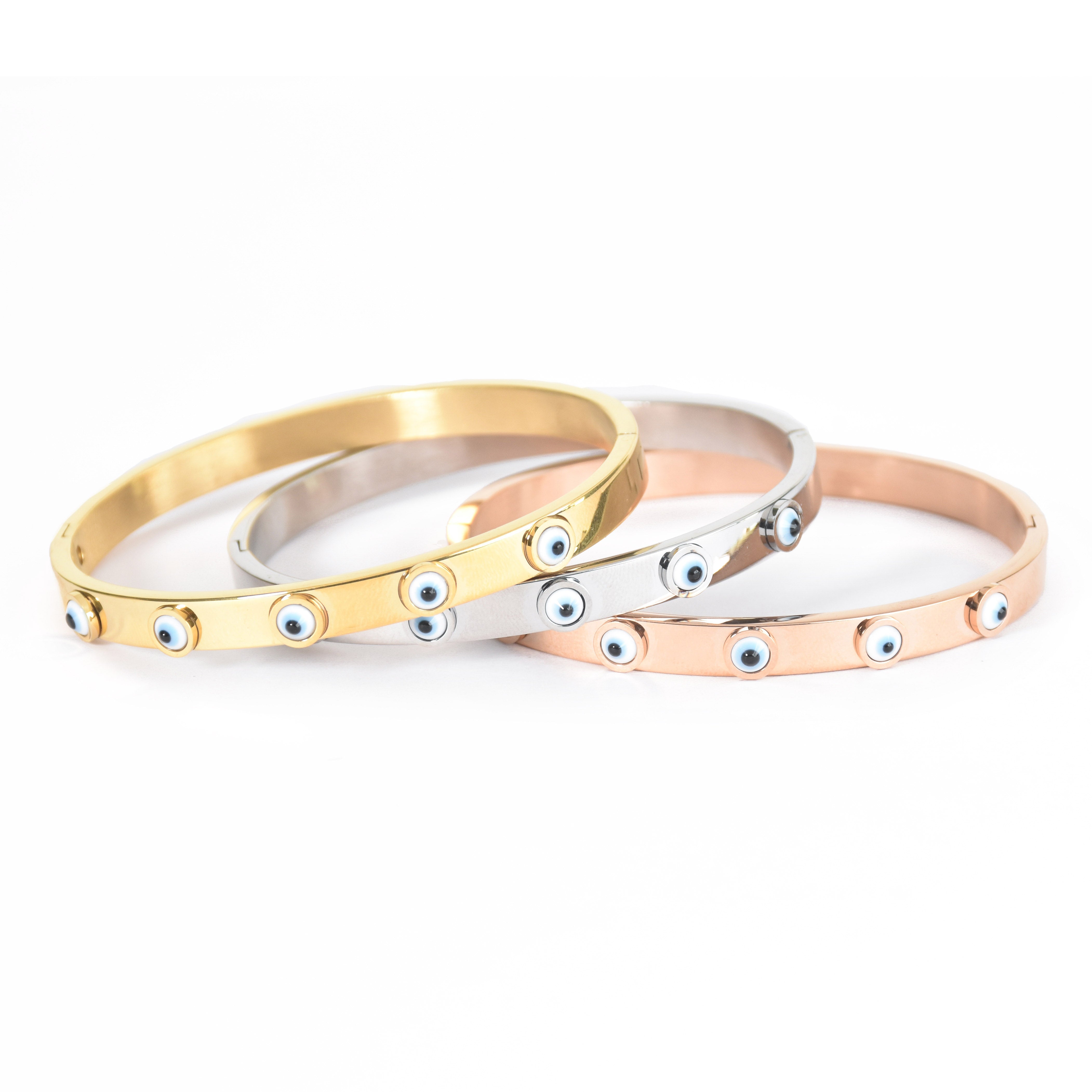 Evil Eye Studded Bangle