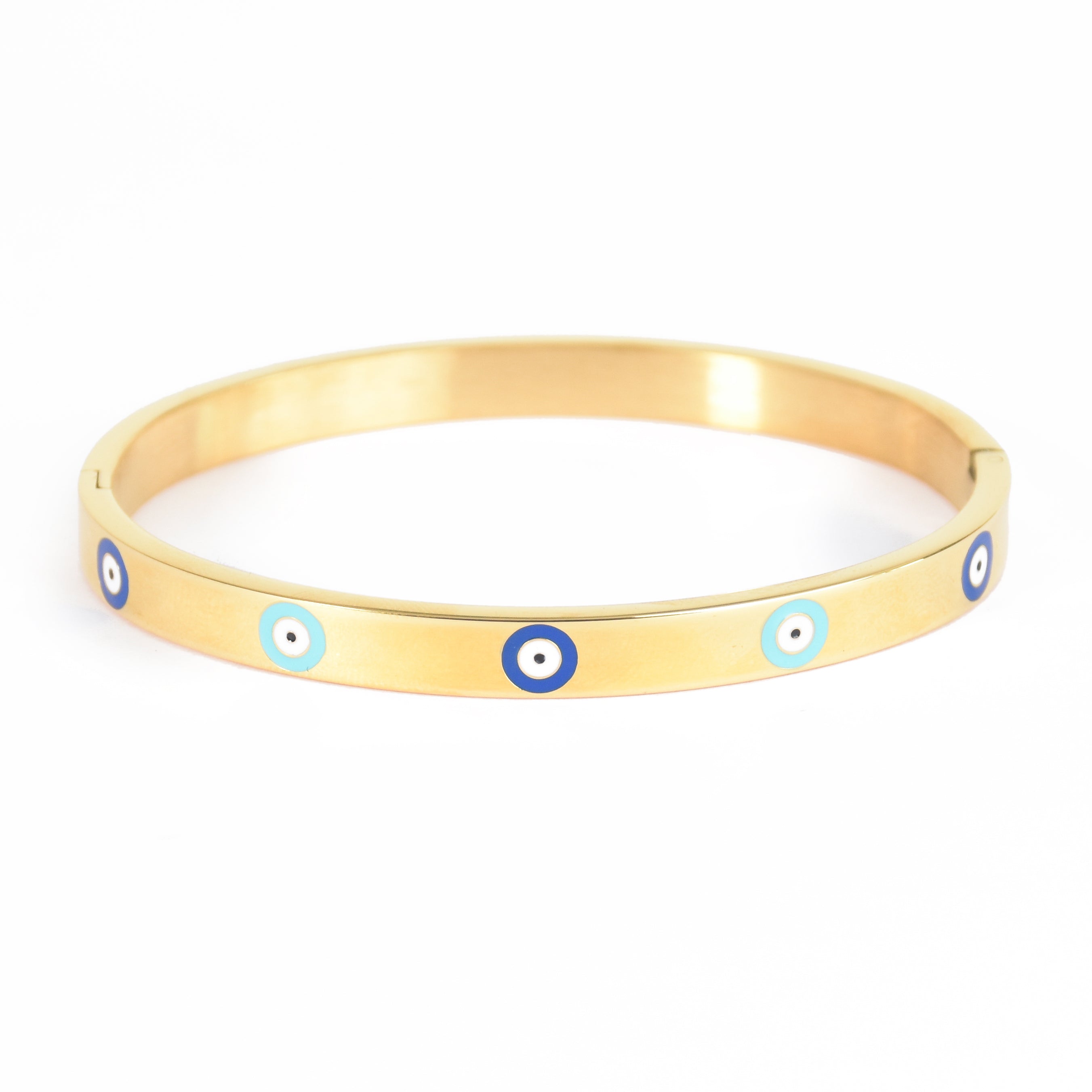 Enamel Evil Eye Bangle