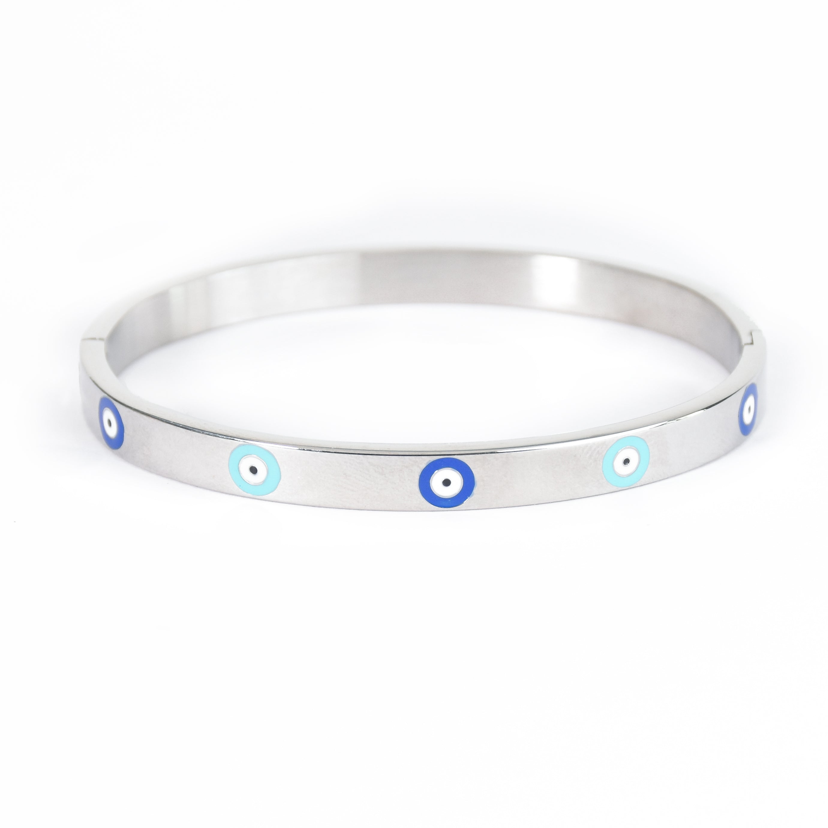 Enamel Evil Eye Bangle