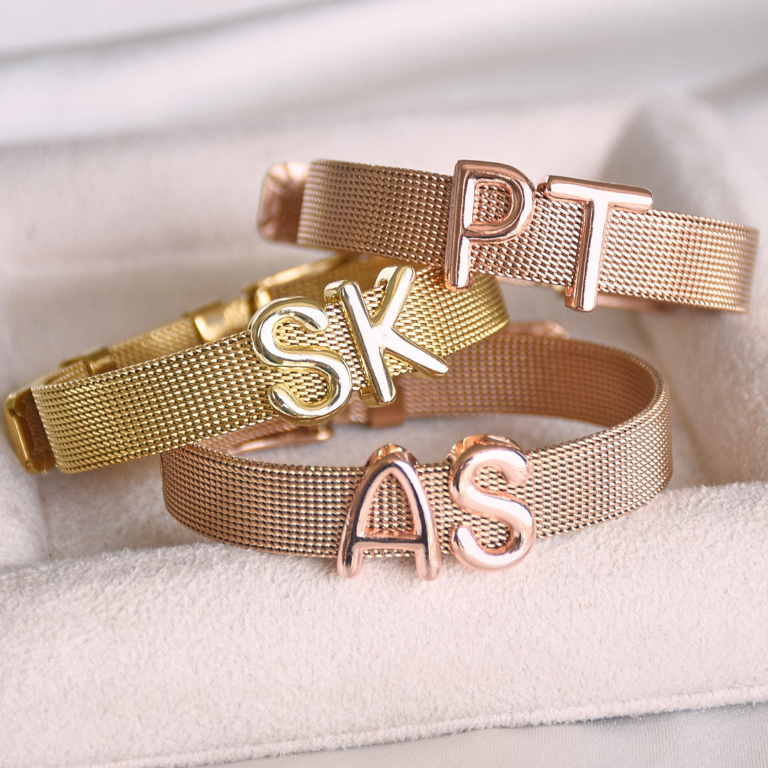 Gold Watch Band Bracelet | Personalised name for everyday wear