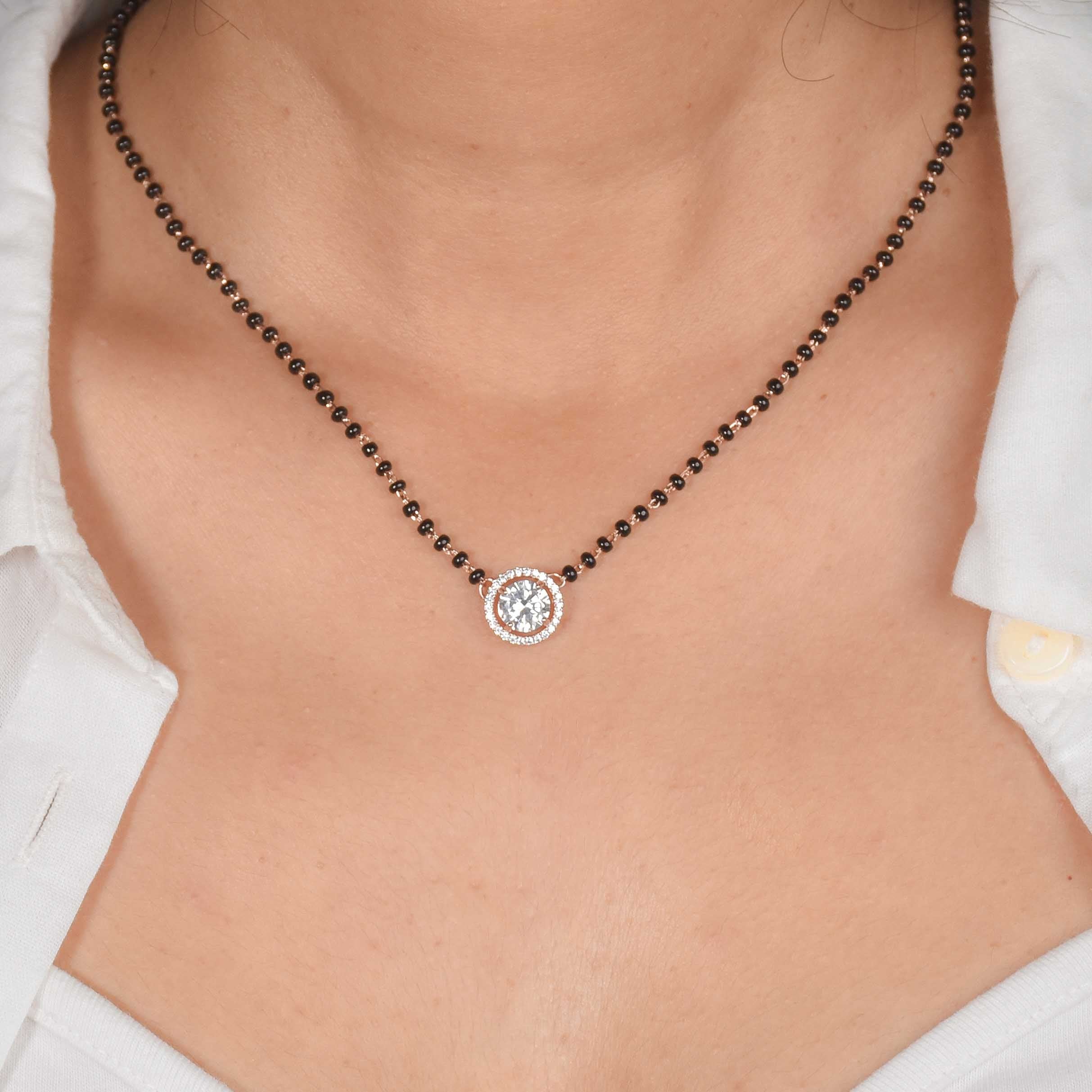 Round Diamond Mangalsutra Necklace