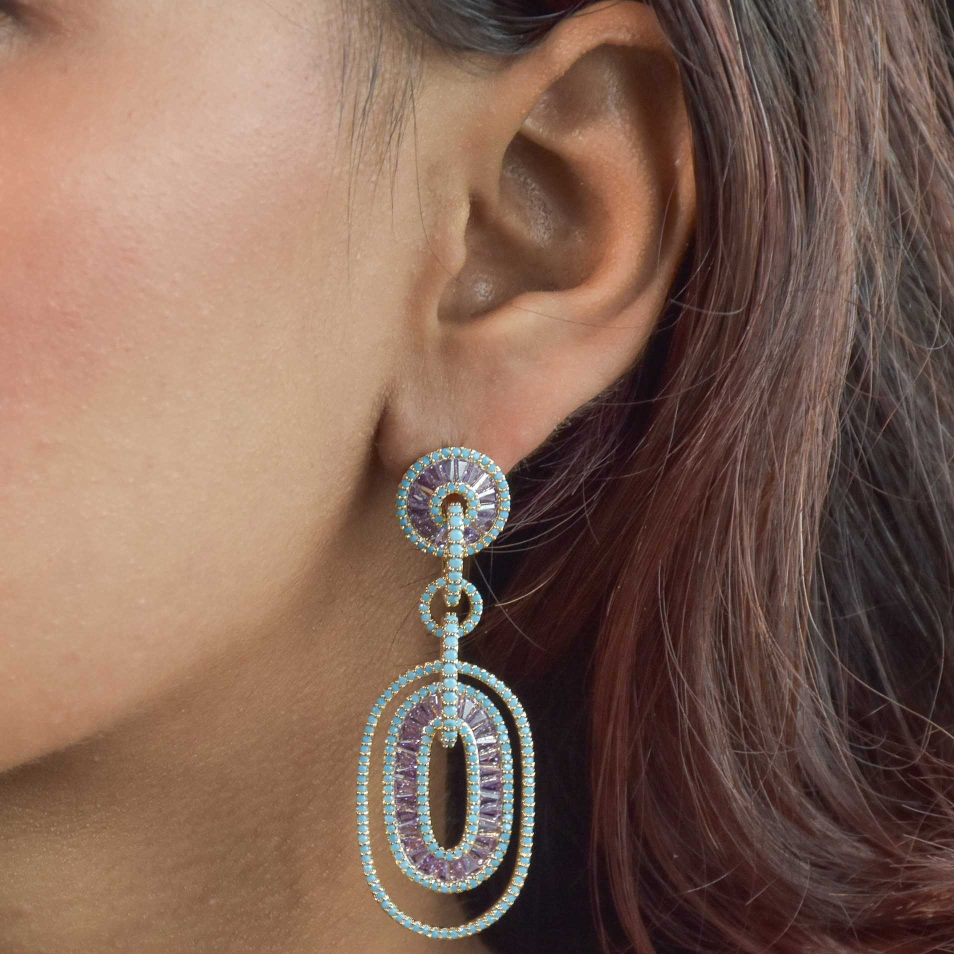 Shine Bound Ovals Earrings