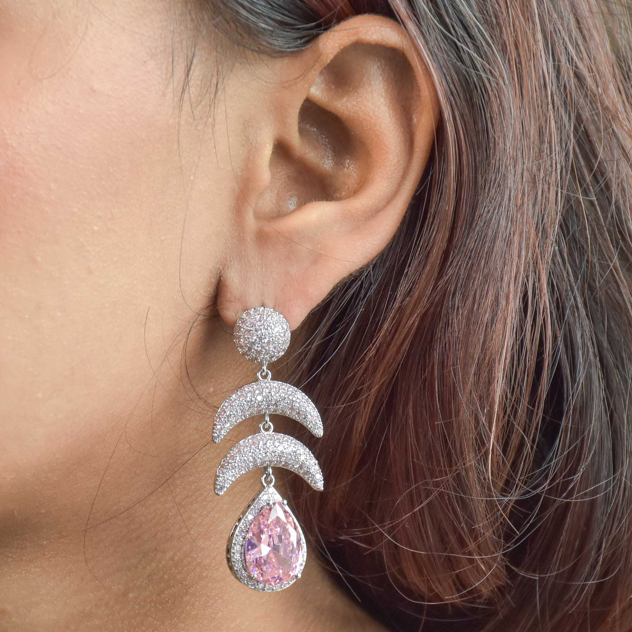 Blushing Moonfall Earrings