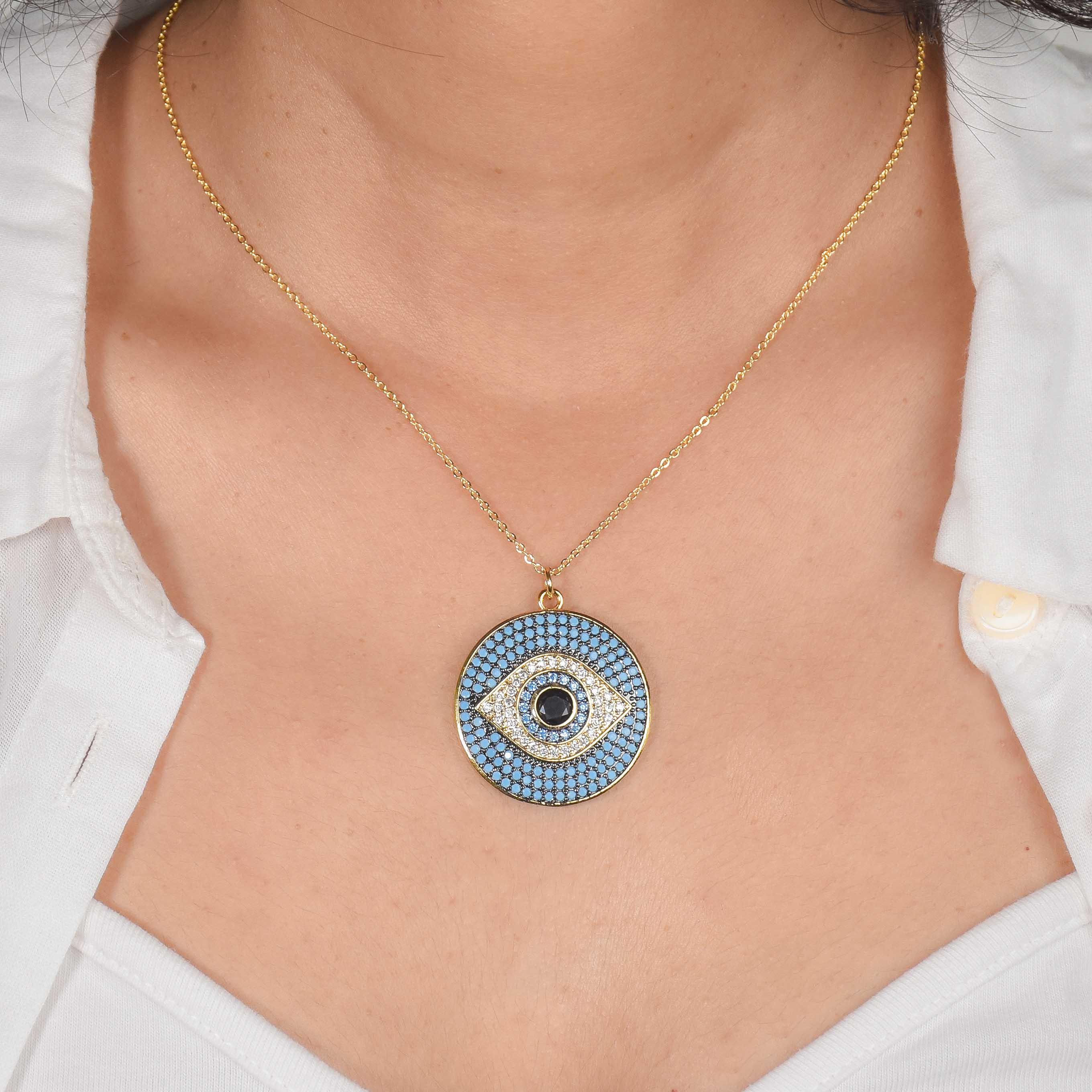 Cerulean Wicked Eye Necklace
