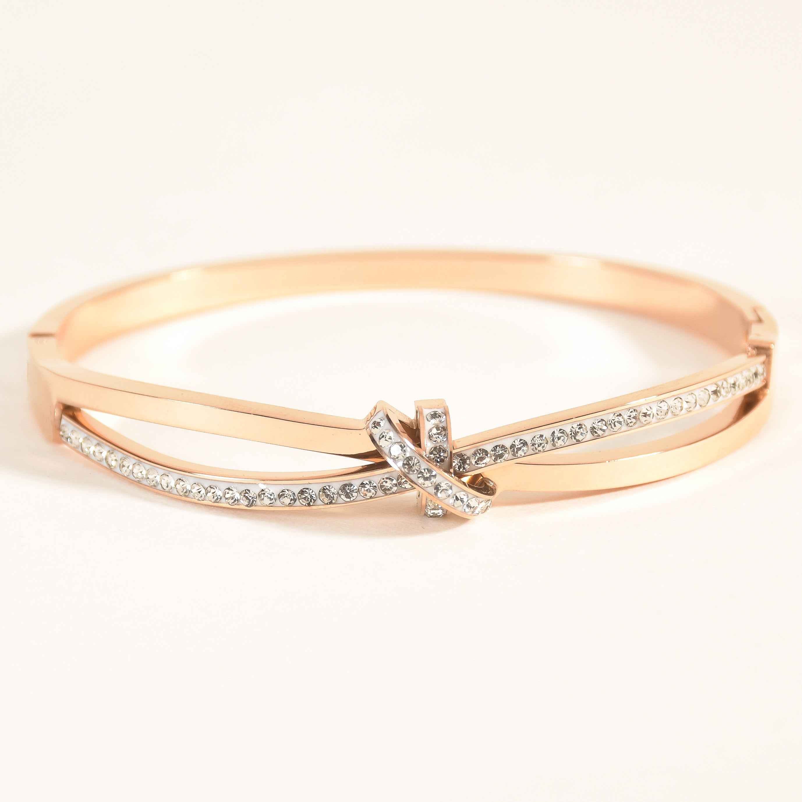 Twisted Studded Knot Bangle