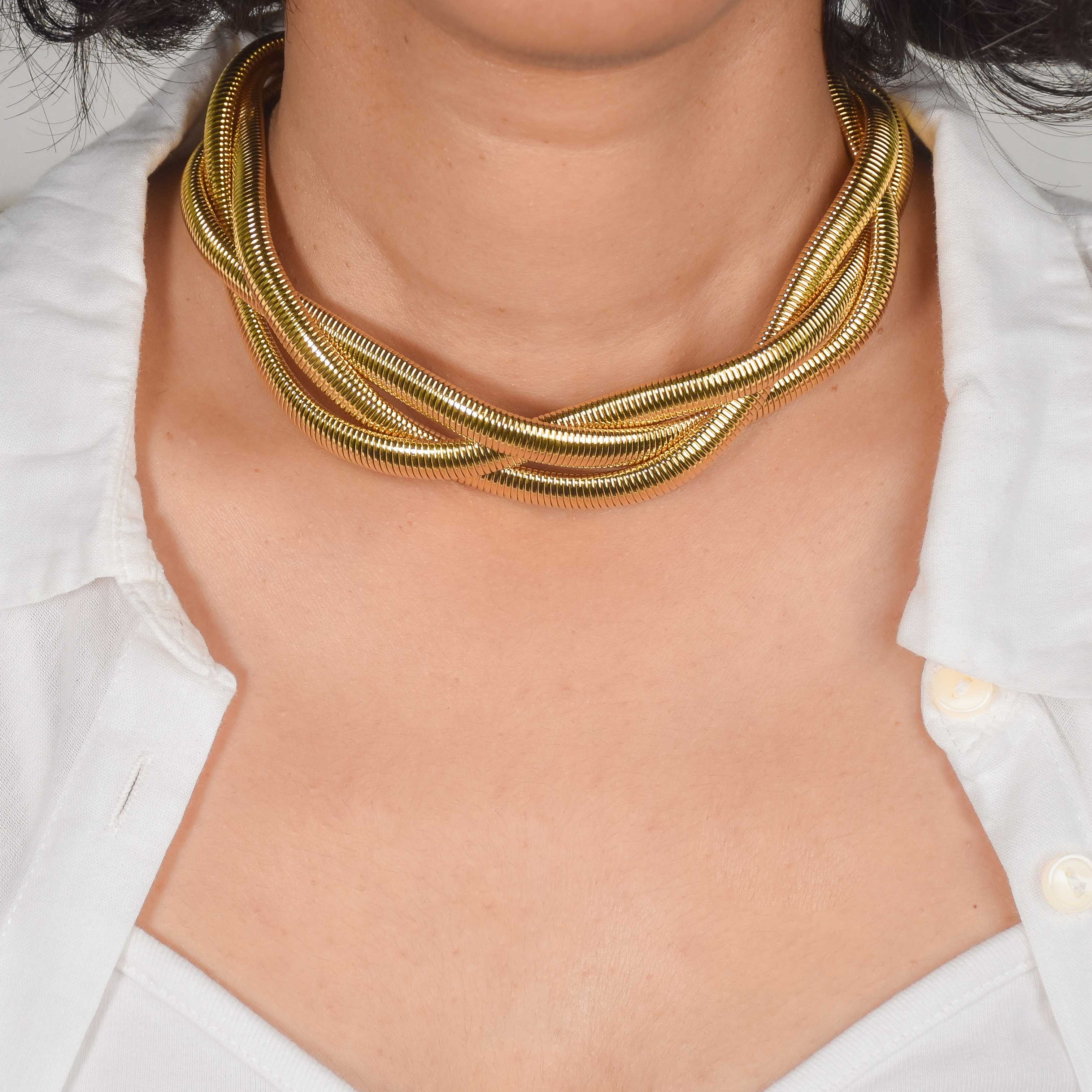 Rope Chunky Triple Layered Choker