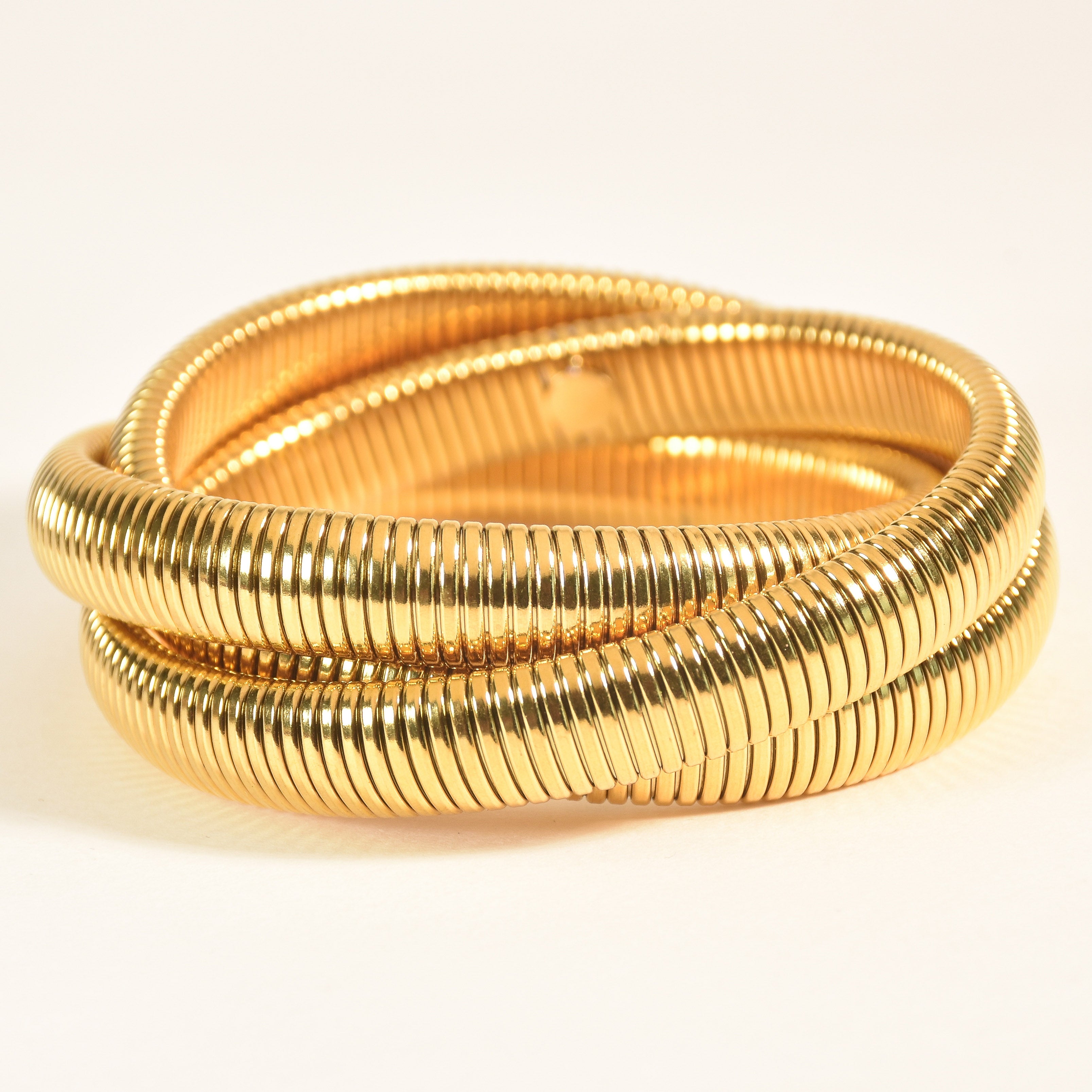 Chunky Layered Twisted Bangle