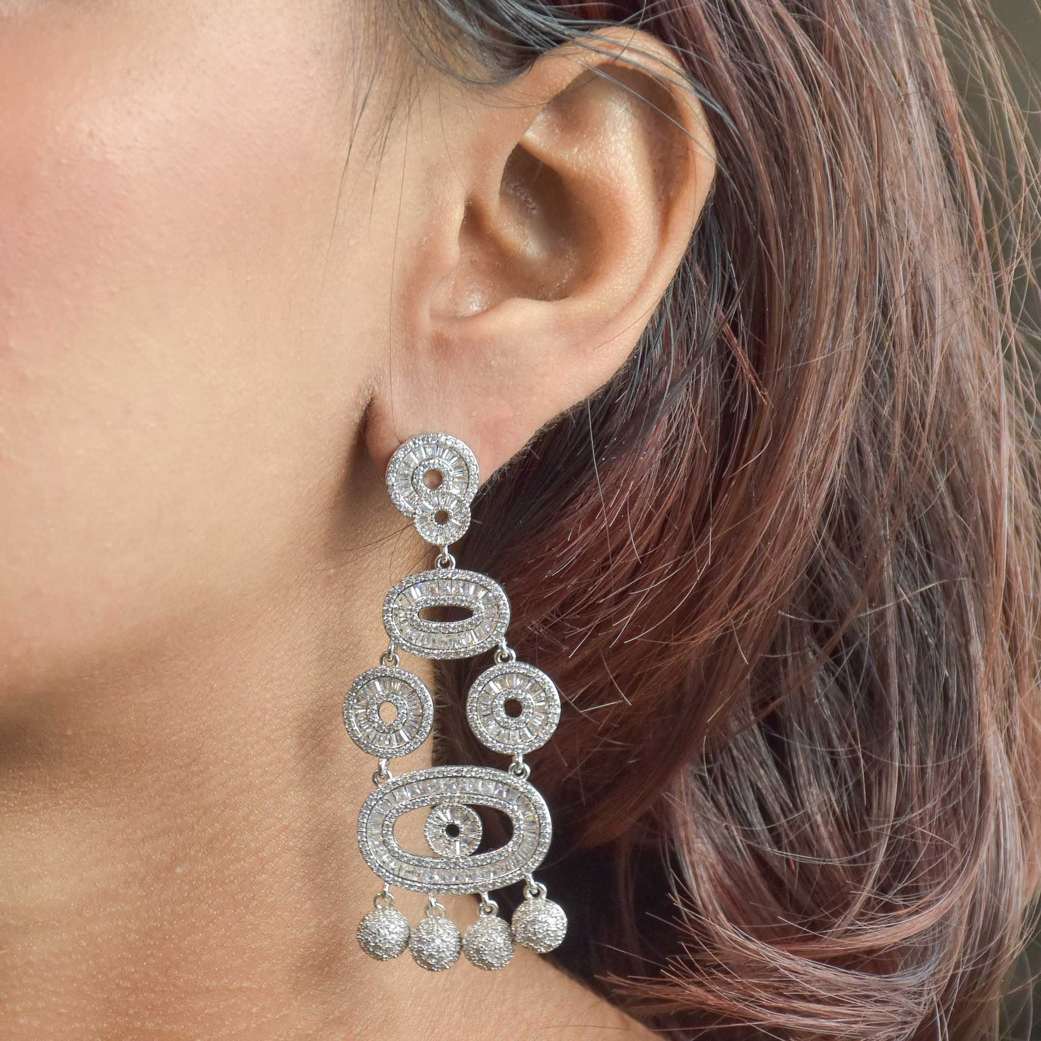 Eye of Elegance Drop Earrings