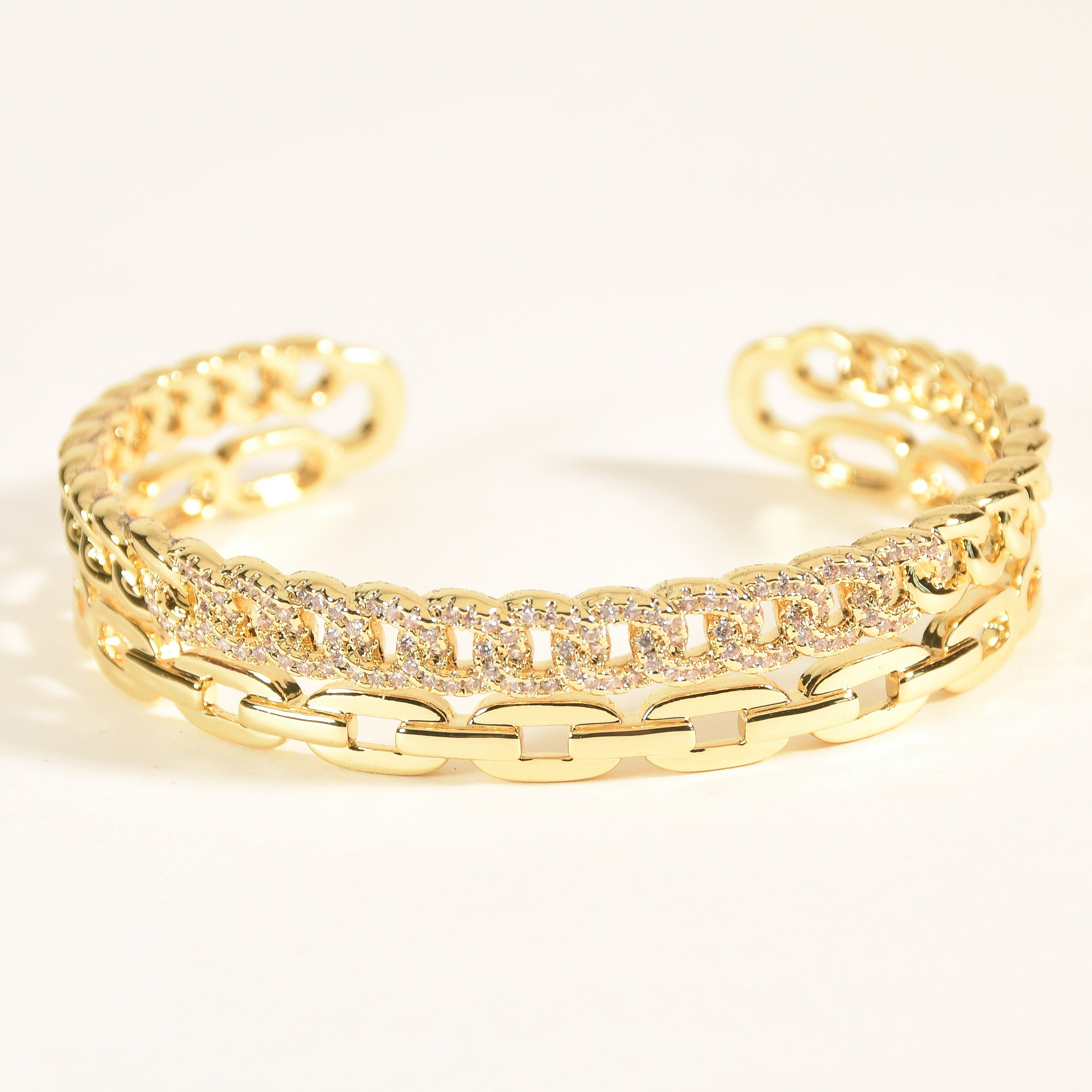 Twisted Tango Studded Link Bangle