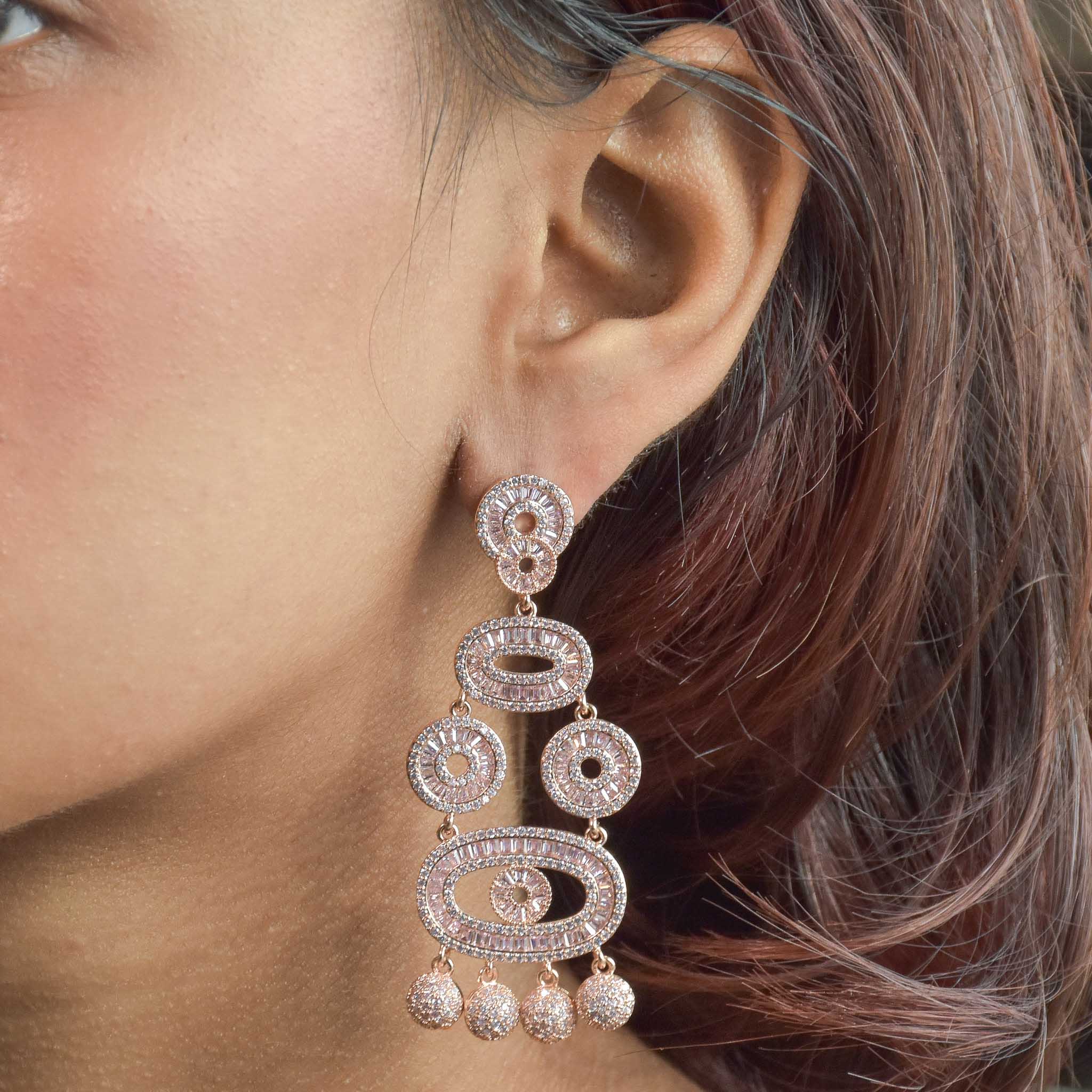 Eye of Elegance Drop Earrings