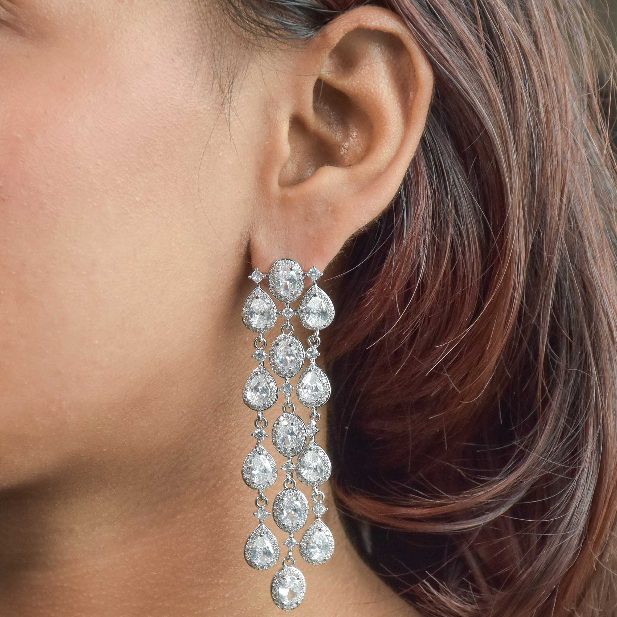 Crystal Snowfall Earrings