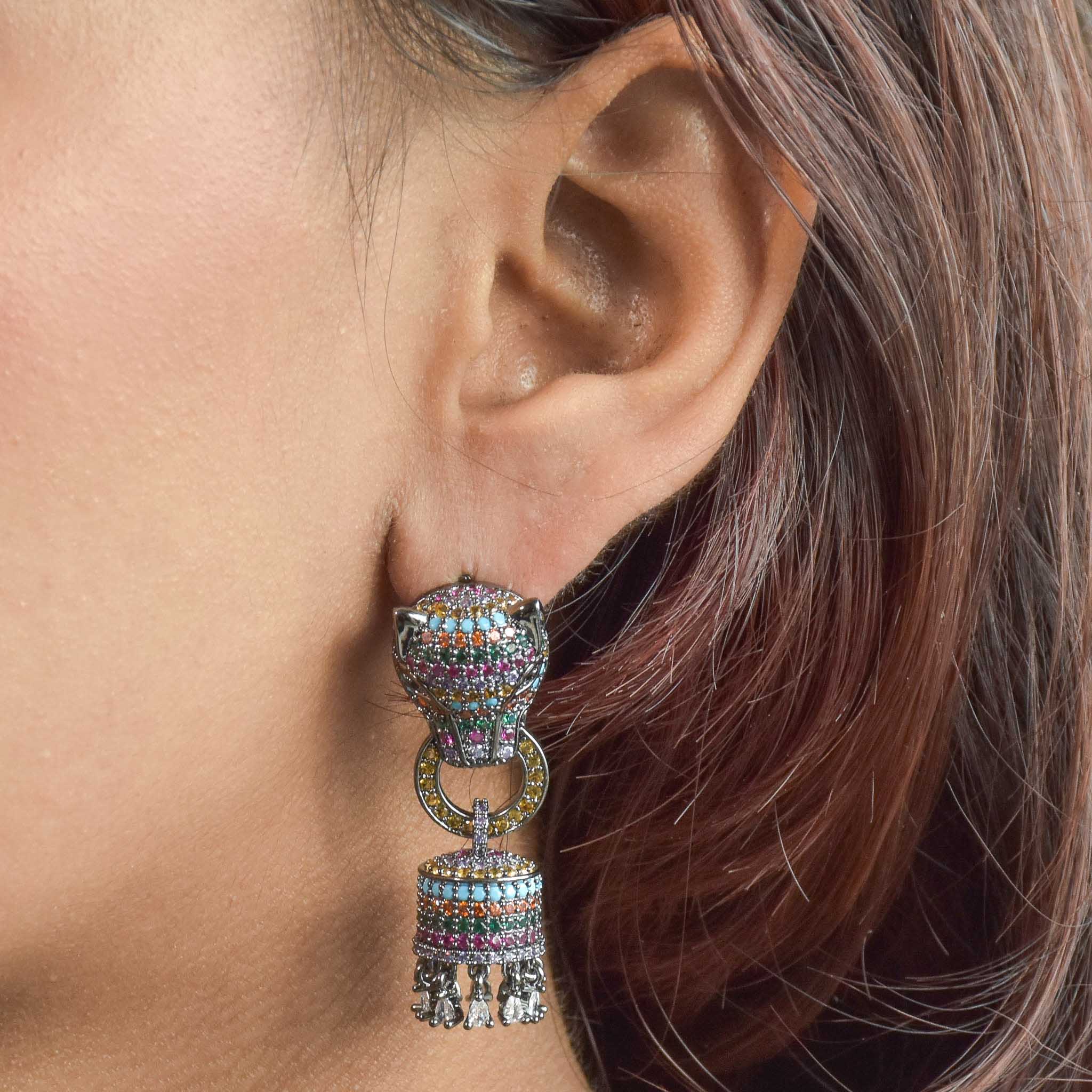 Crystal Leopard Earrings