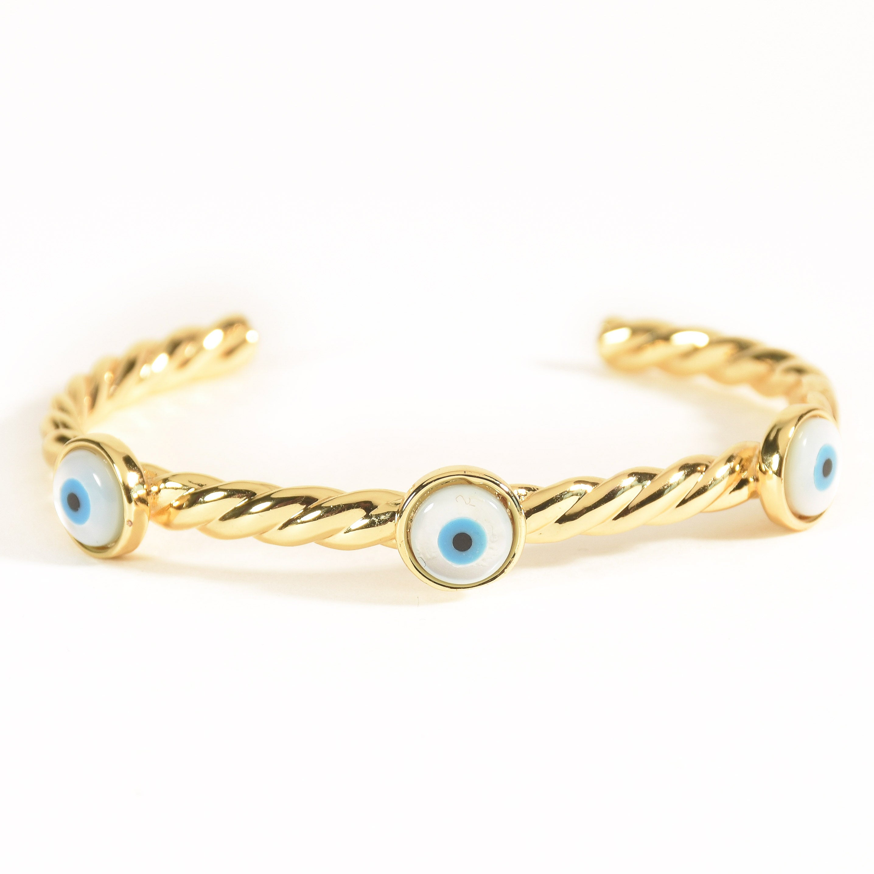 Evil Eye Rope Cuff Bangle