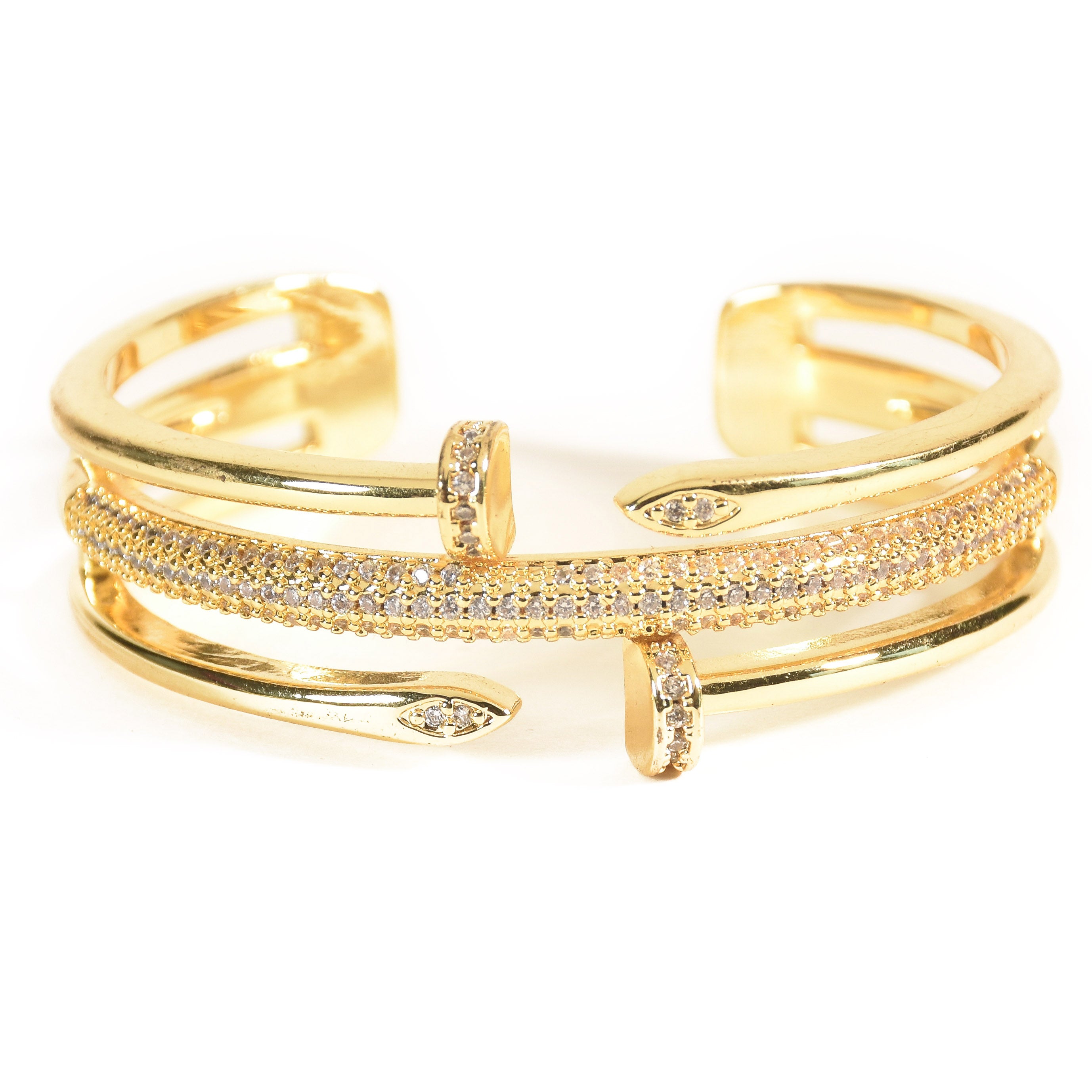 Nail Studded Thick Bangle