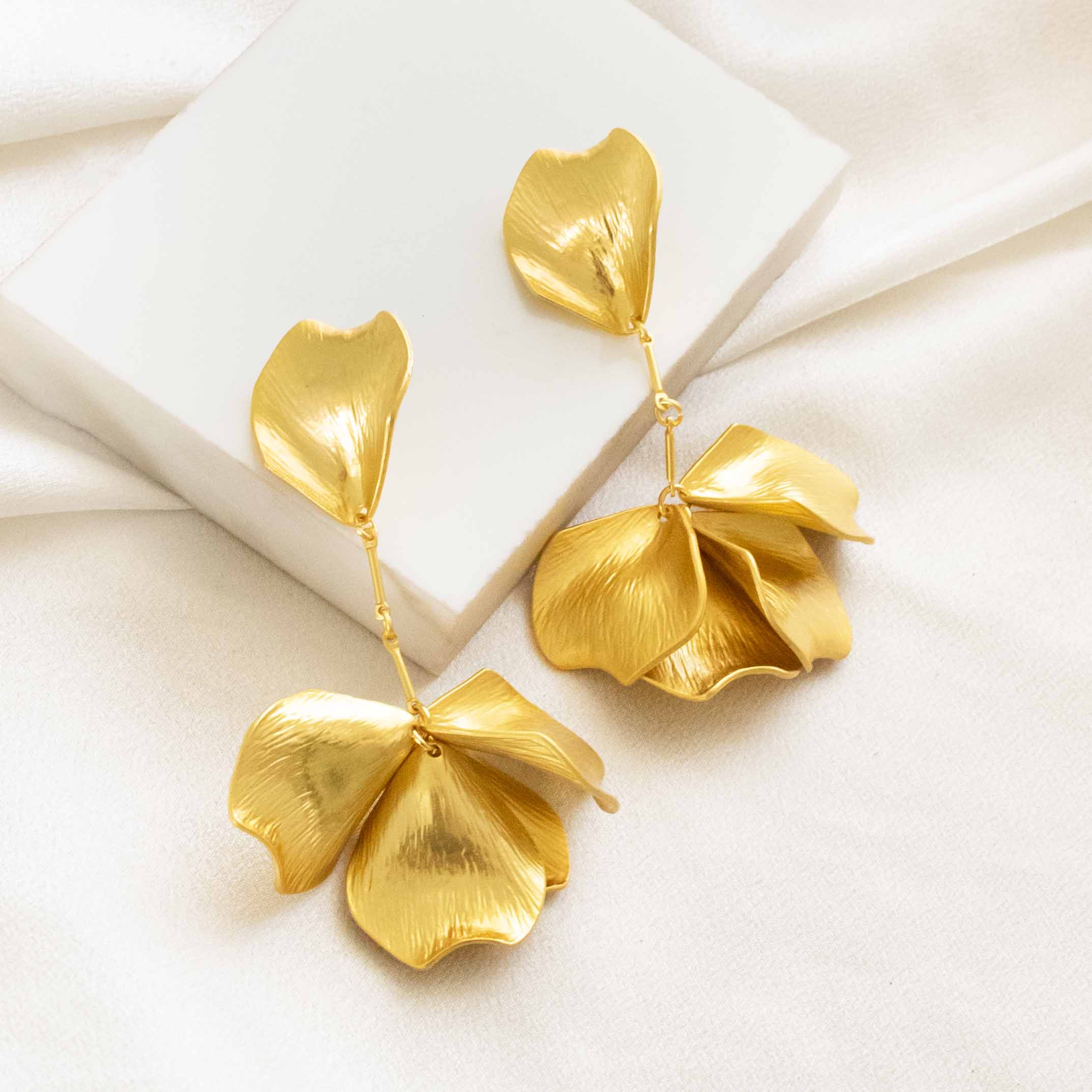 Statement Floral Drop Earrings