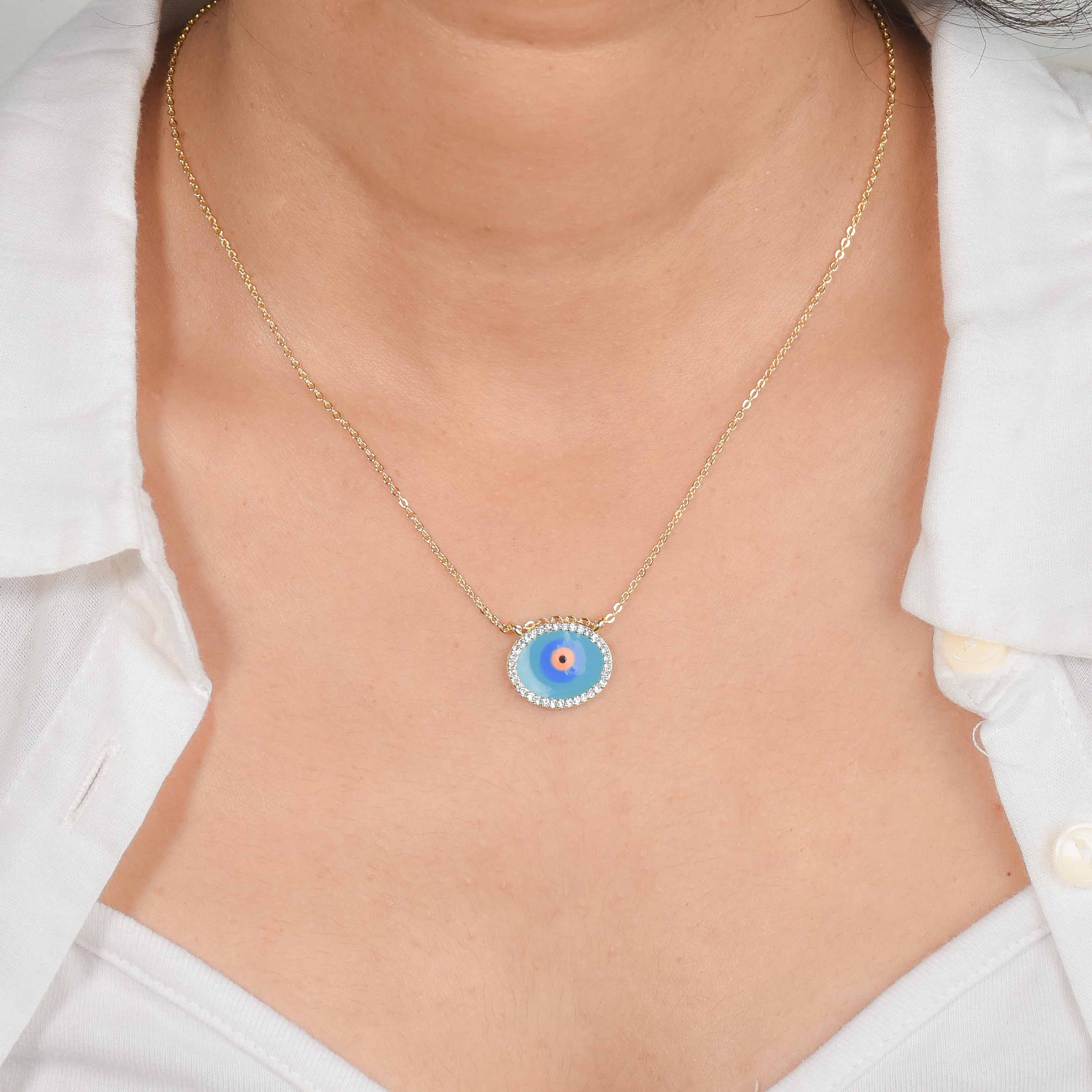 Turquoise Evil Eye Necklace