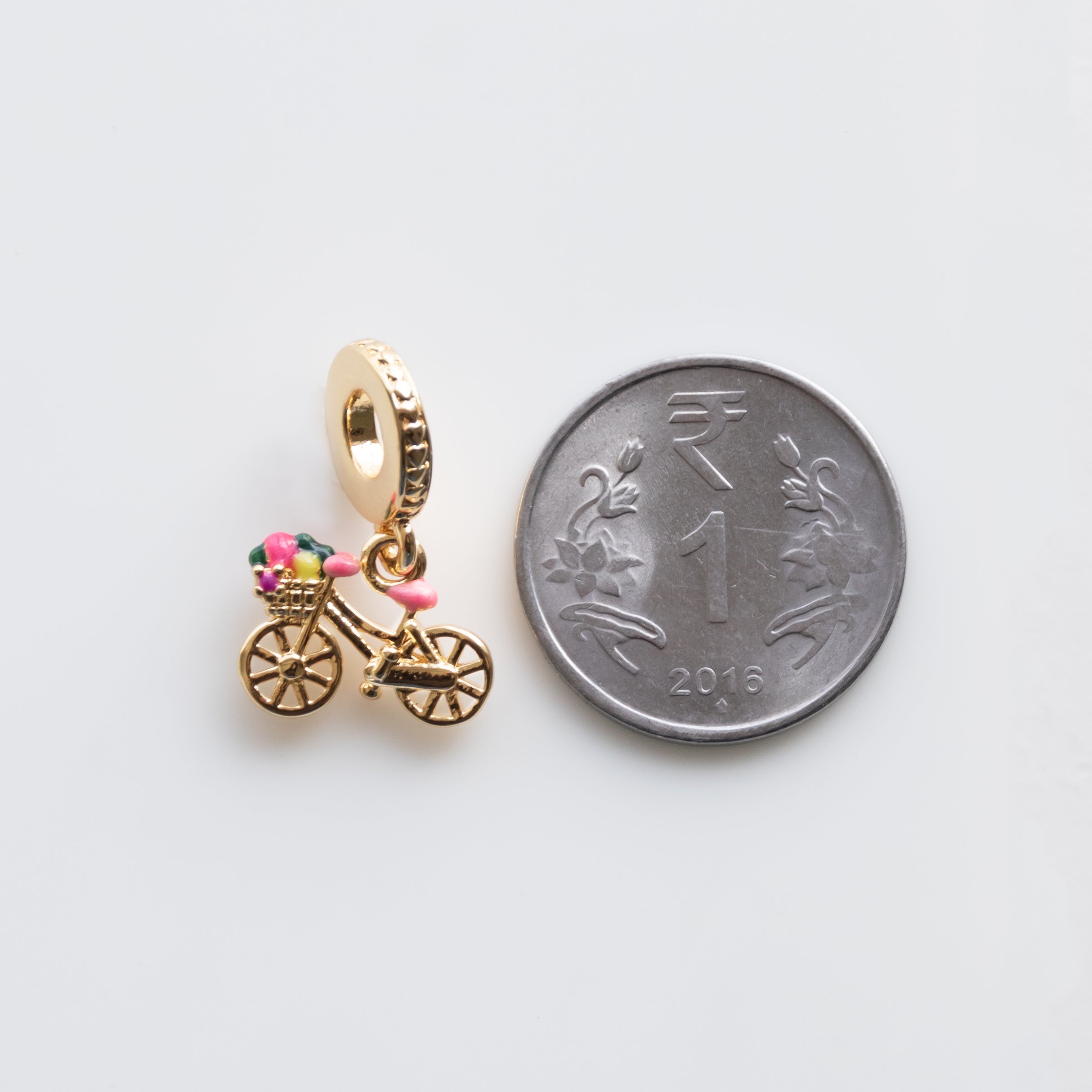 Rainbow Bicycle Charm Pendant