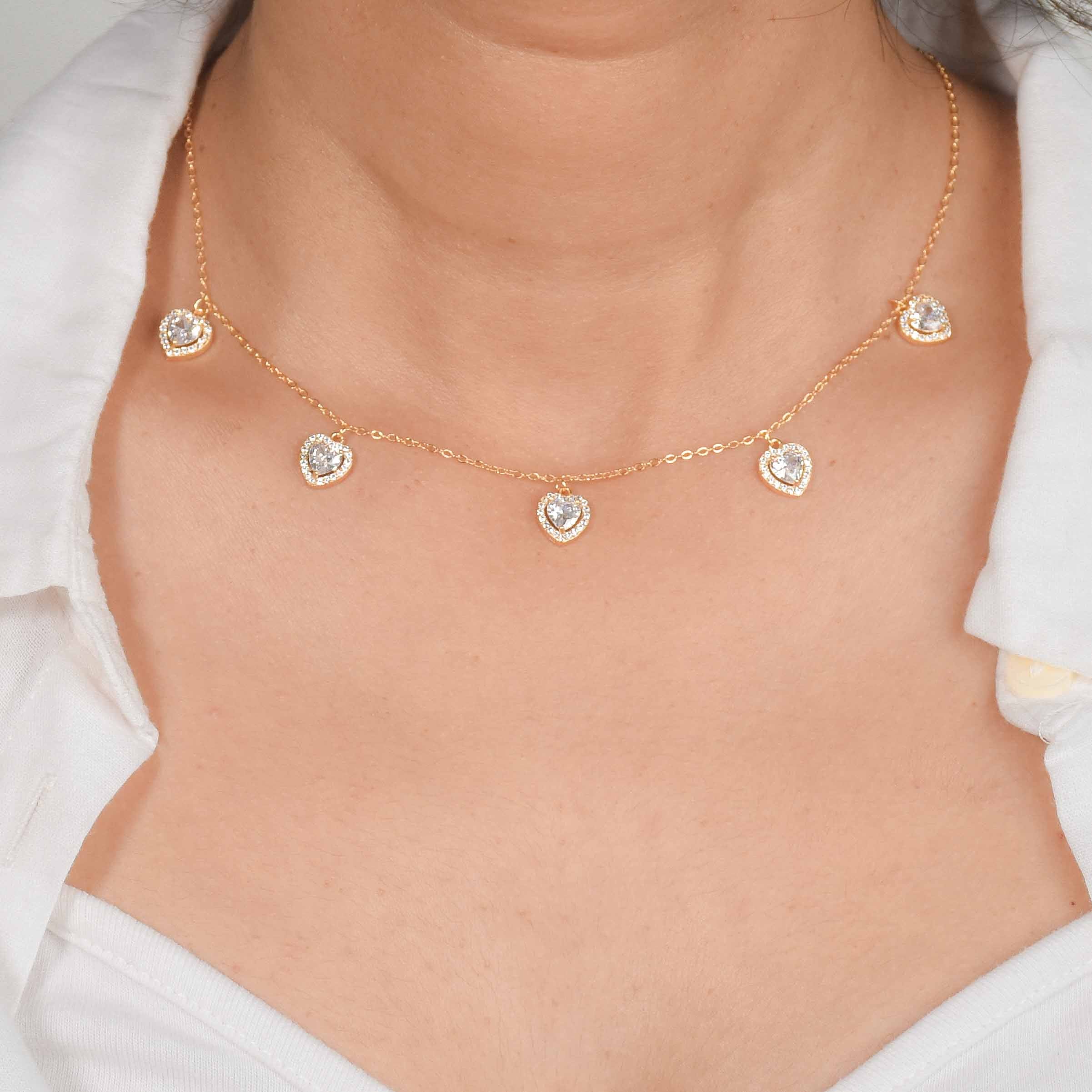 Diamond Heart Choker