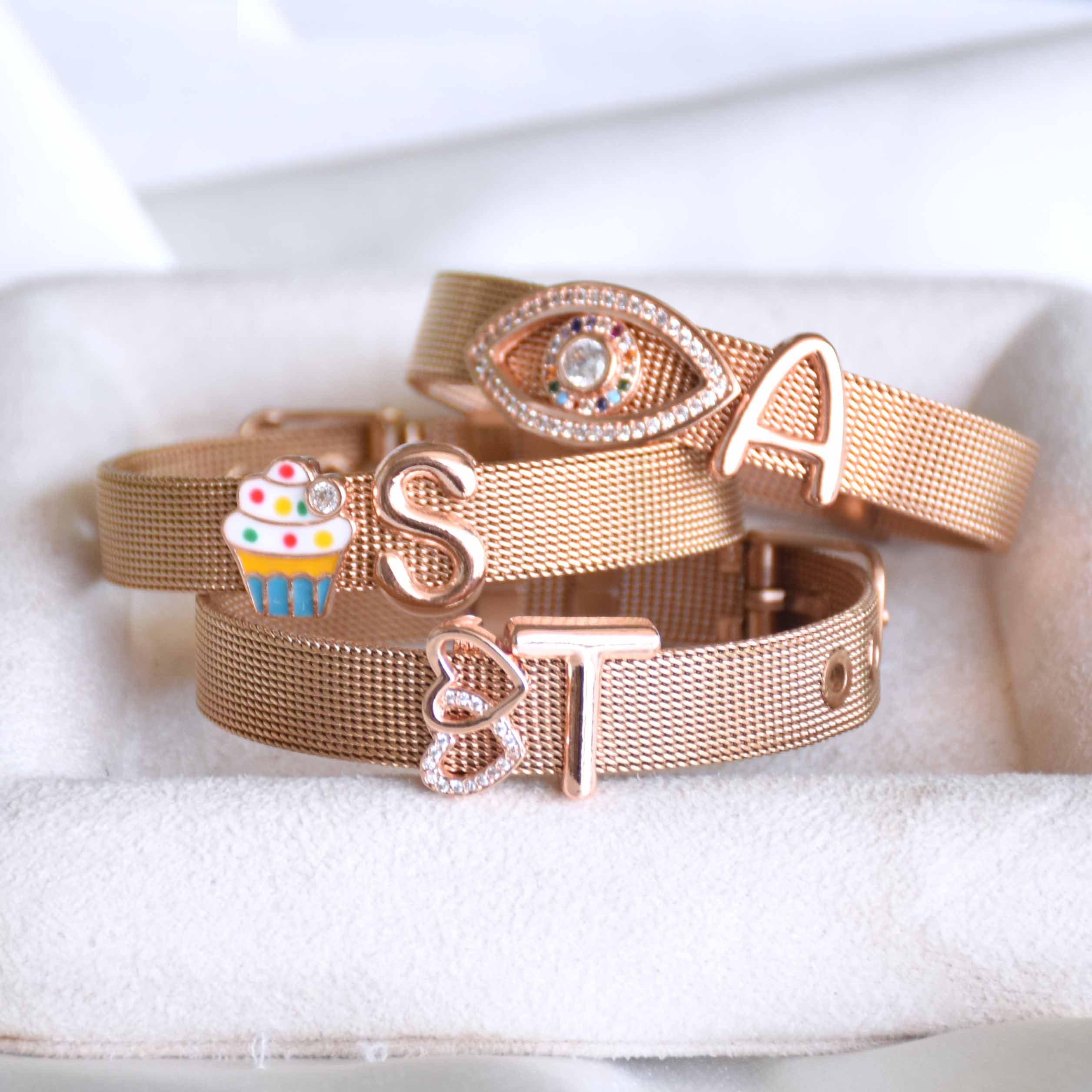 Gold Watch Band Bracelet | Personalised name for everyday wear