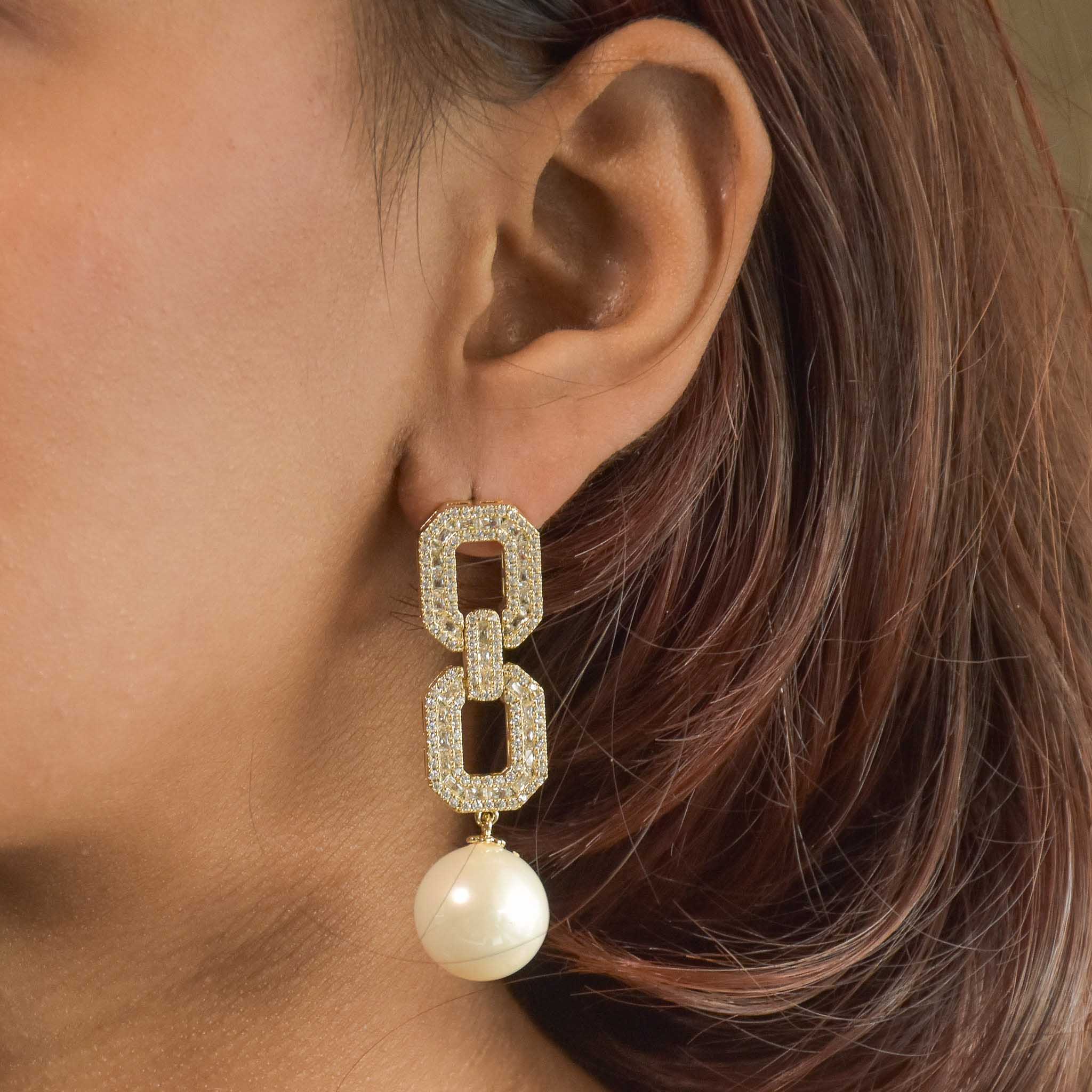 Diamond Link Earrings