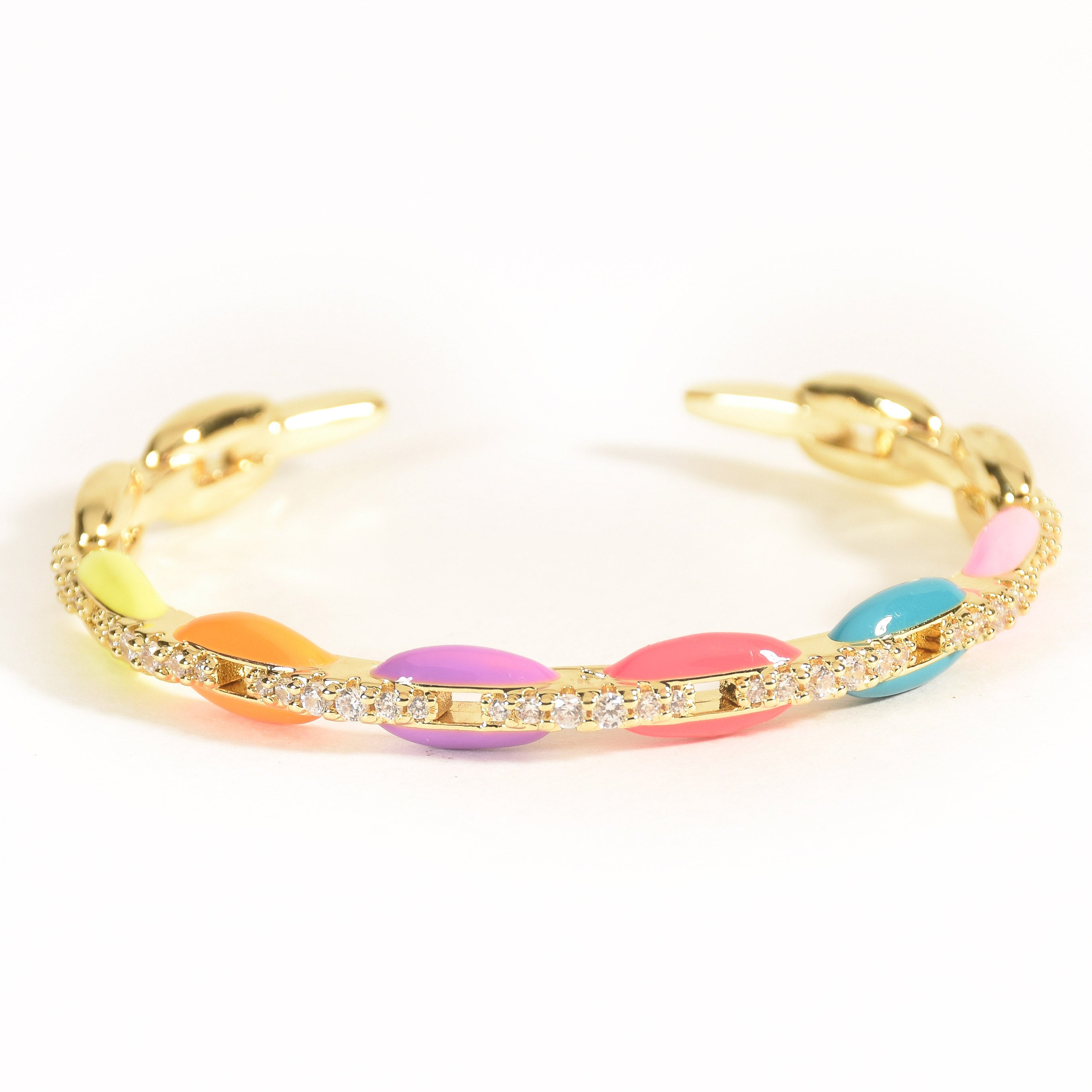 Interlinked Rhinestone Bangle