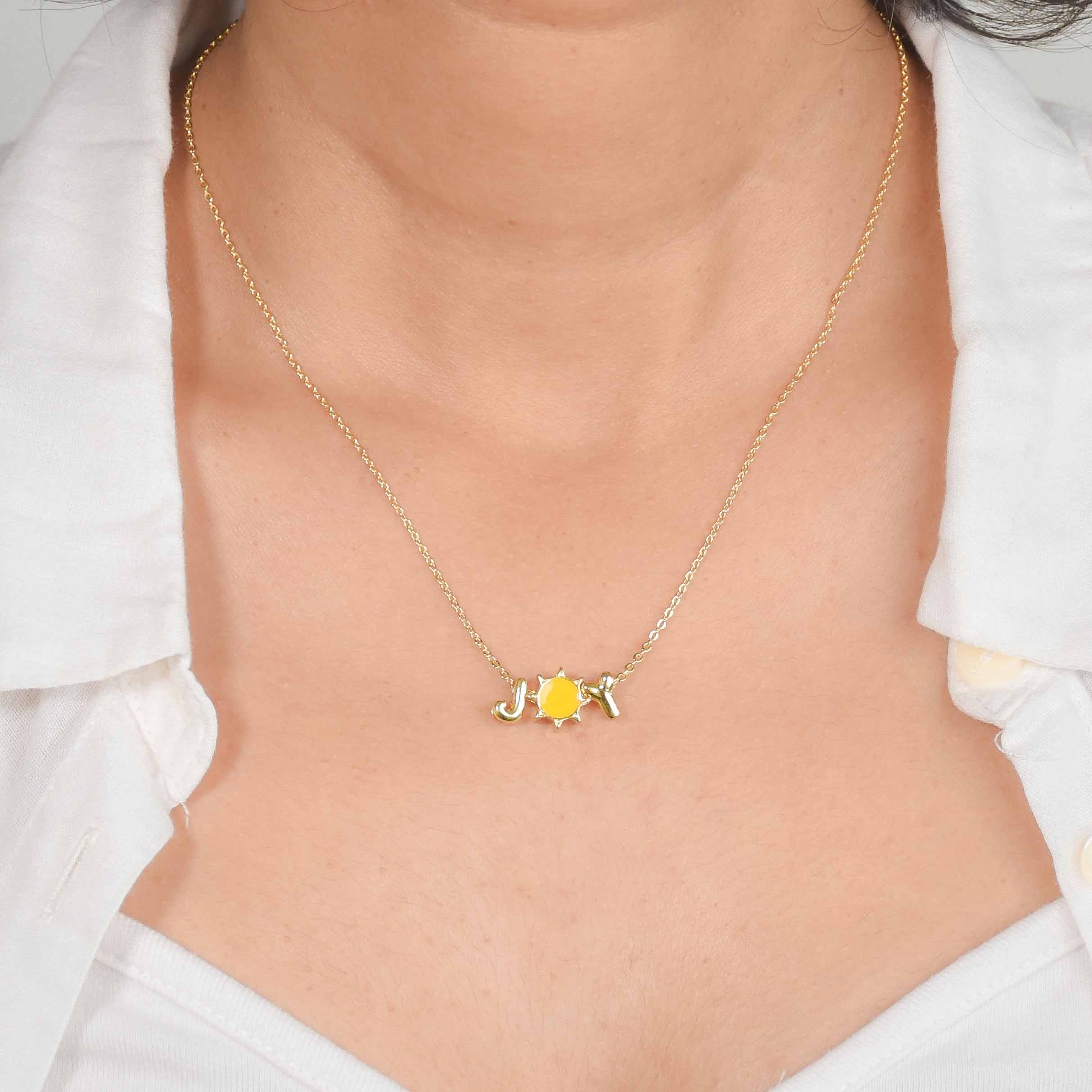 Cute Name Charms Necklace | Custom Letter & Symbol Chain