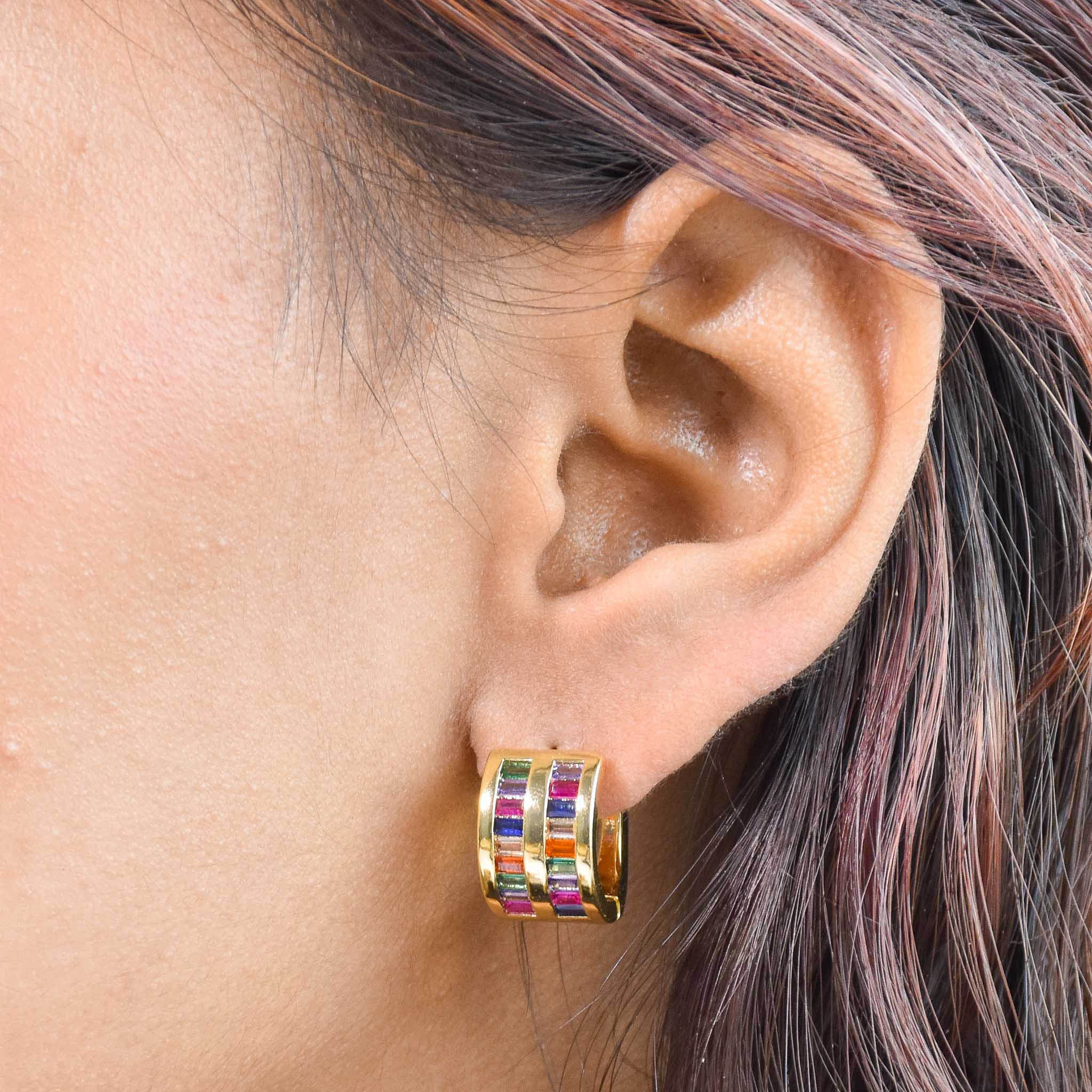 Statement Crystal Hoops