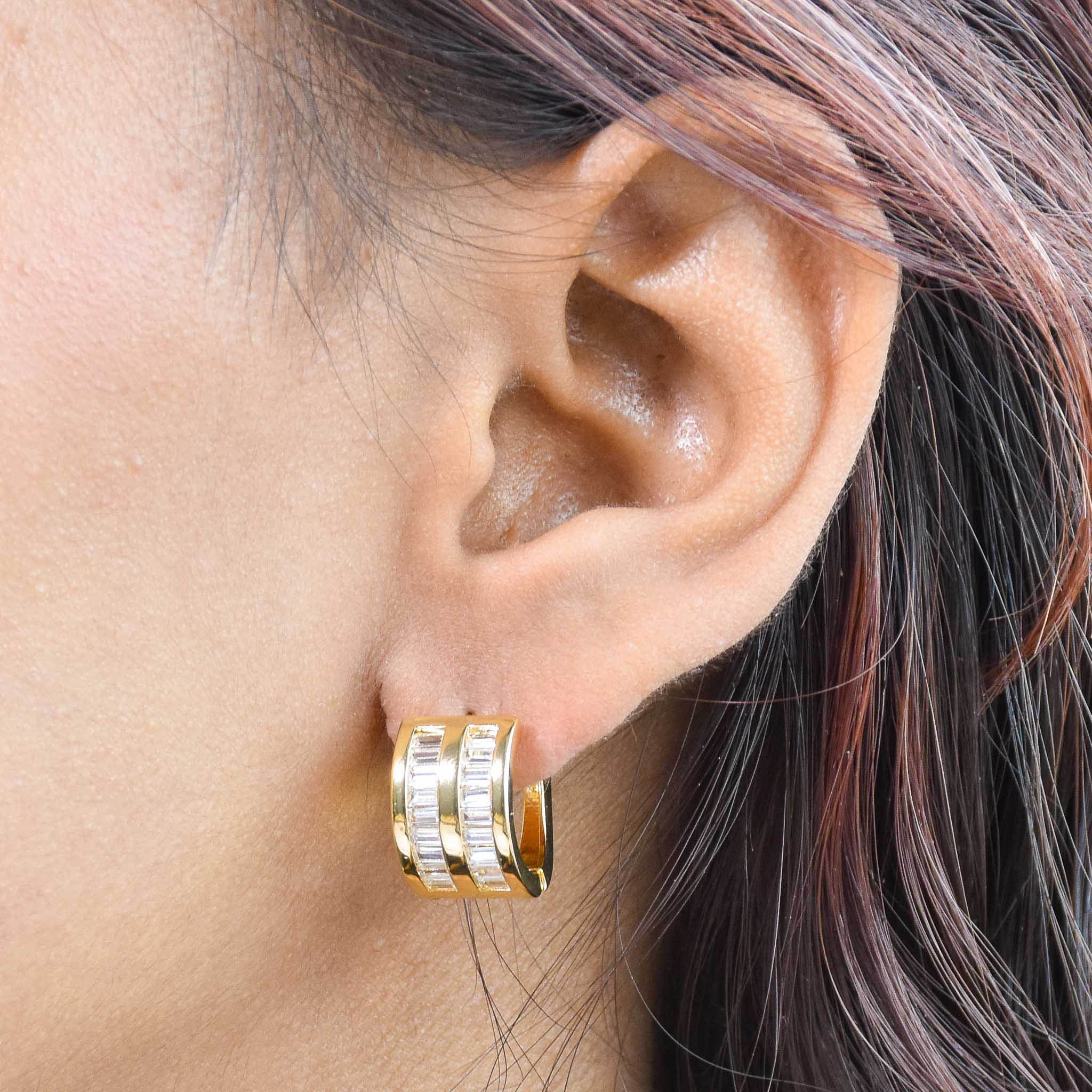 Statement Crystal Hoops