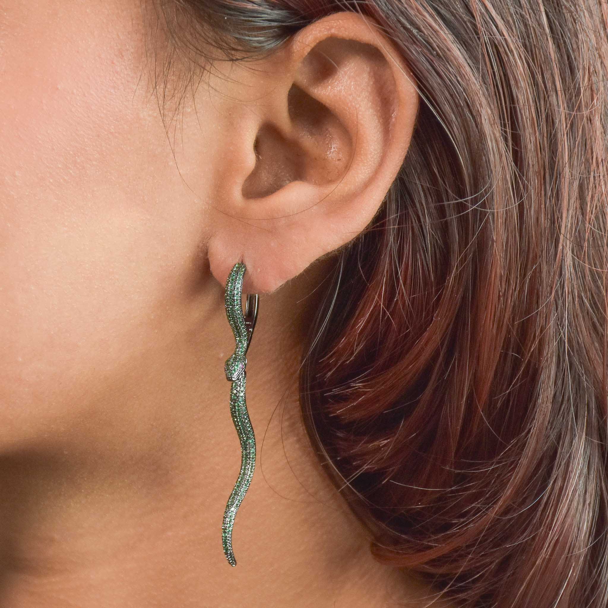 Gilded Snake Earrings