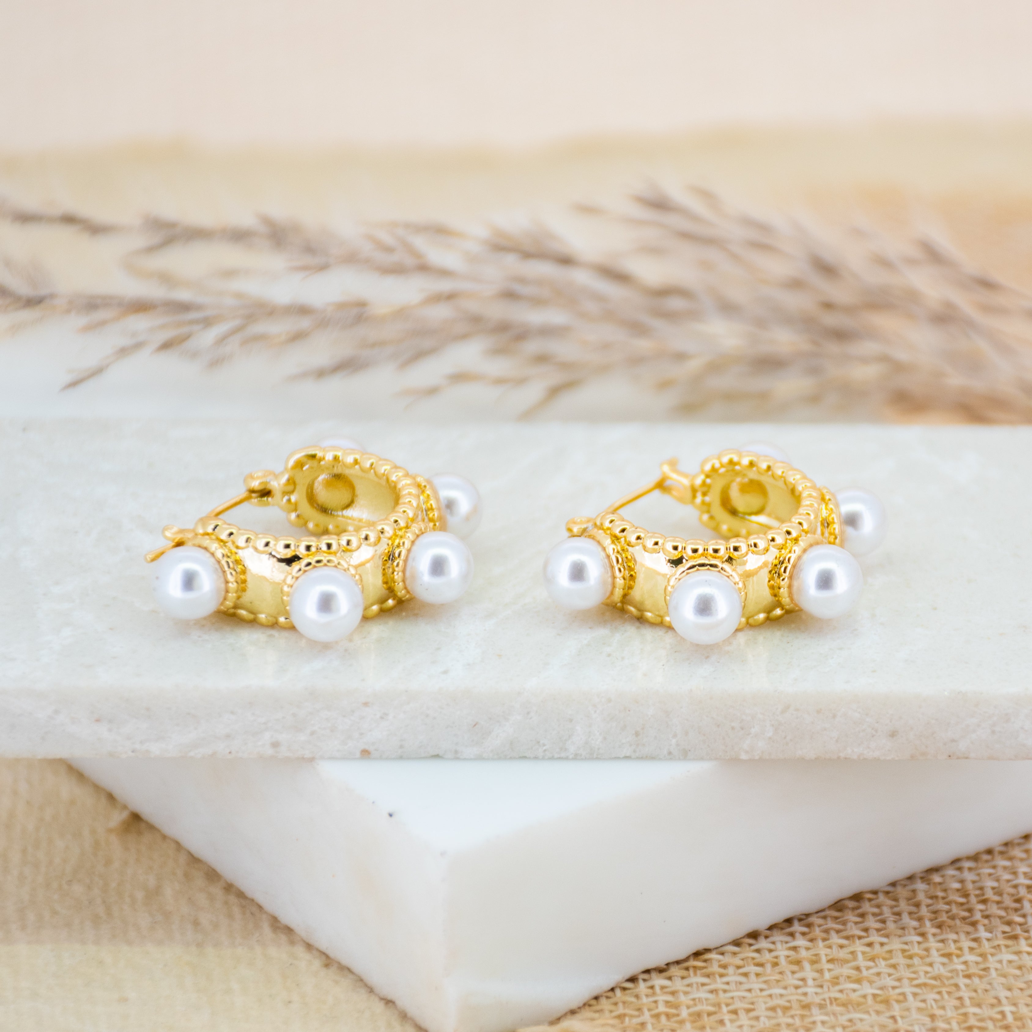 Mother Of Pearl Buttons Hoops