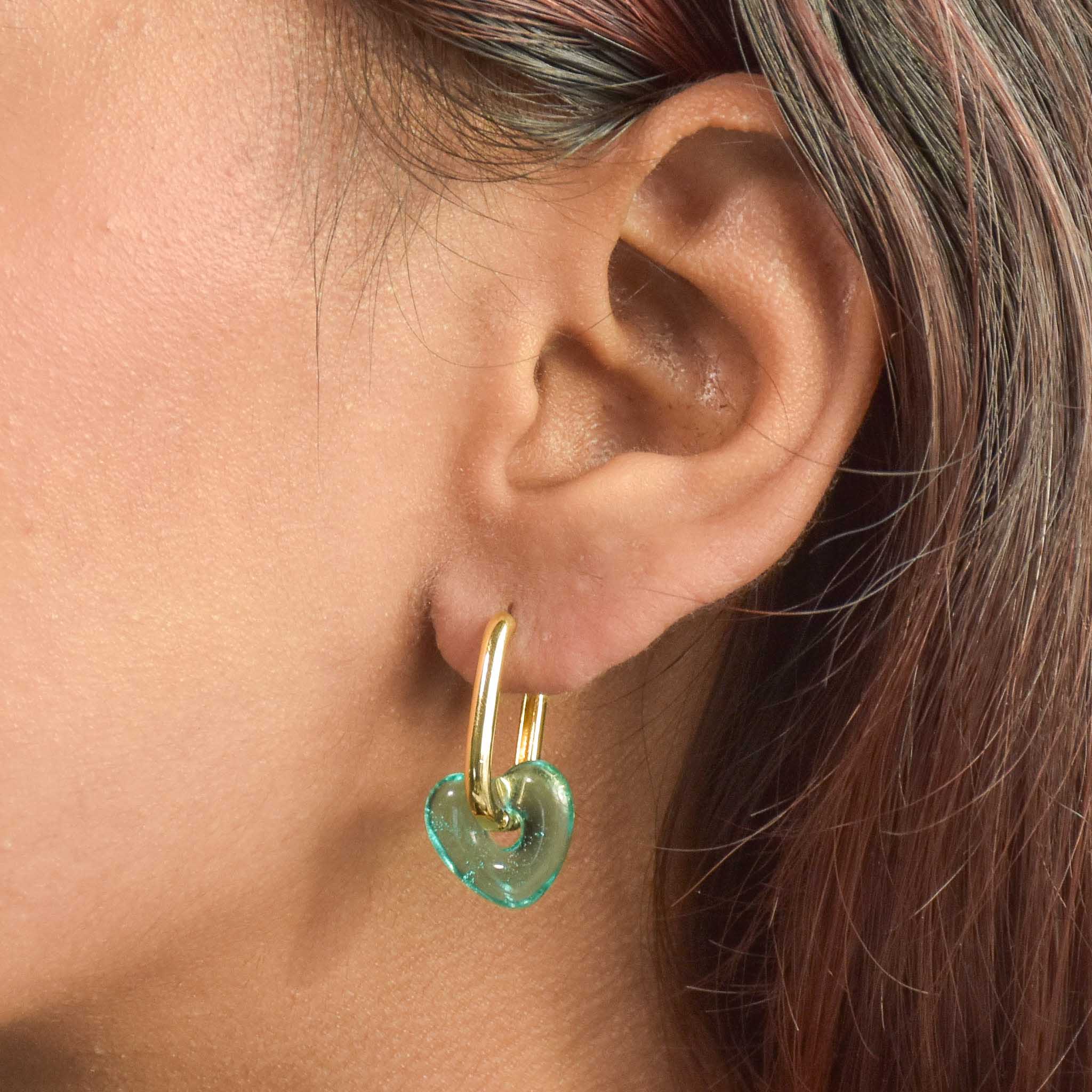 Mini Heart Hoop Earrings